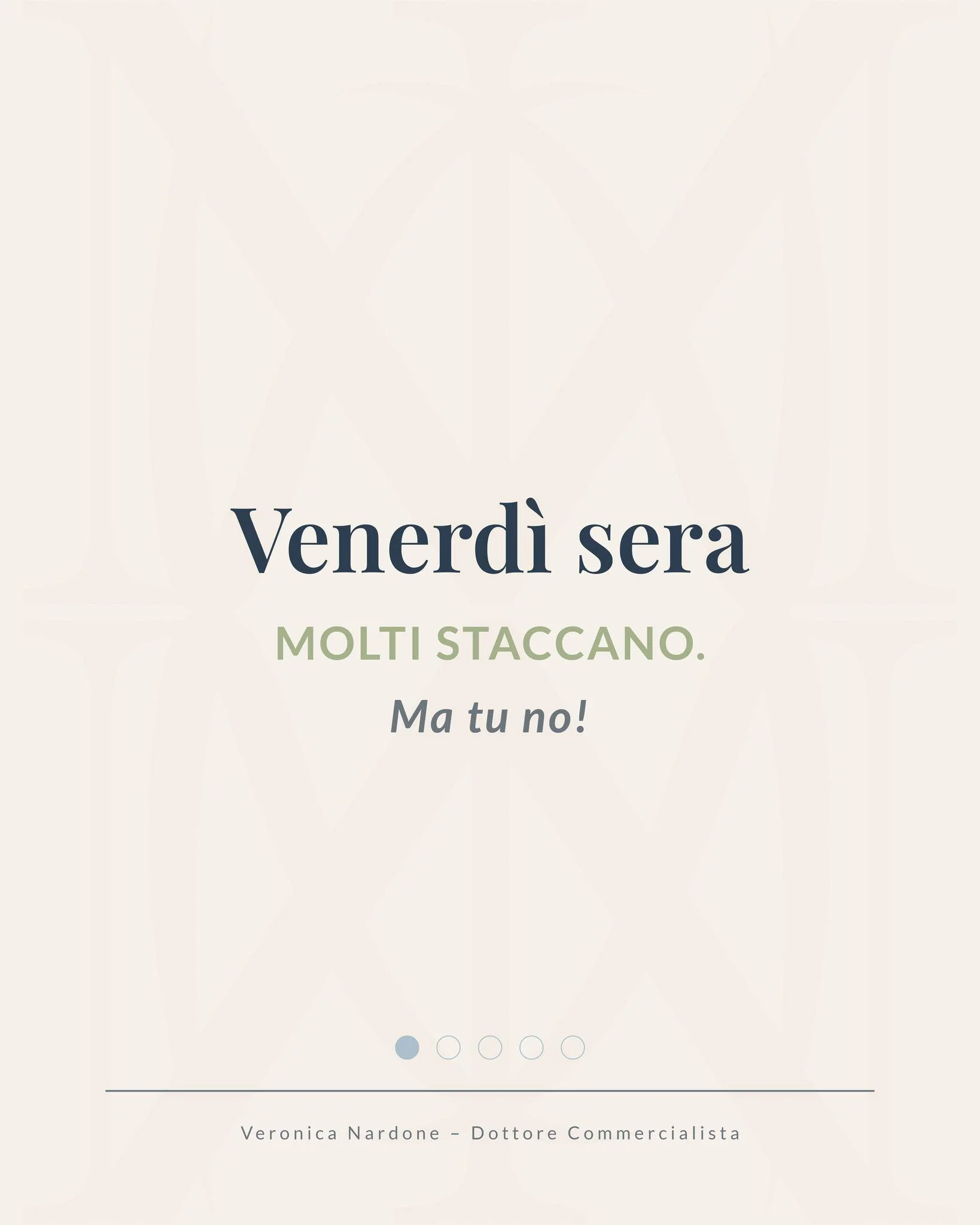 💪 Venerd&igrave; sera. Molti staccano. Ma tu no.

Tu stai costruendo qualcosa. Stai inseguendo un sogno che vale ogni sacrificio.
🎯 Mentre altri guardano l'orologio aspettando il weekend, tu pensi alla prossima mossa. Al cliente che hai conquistato