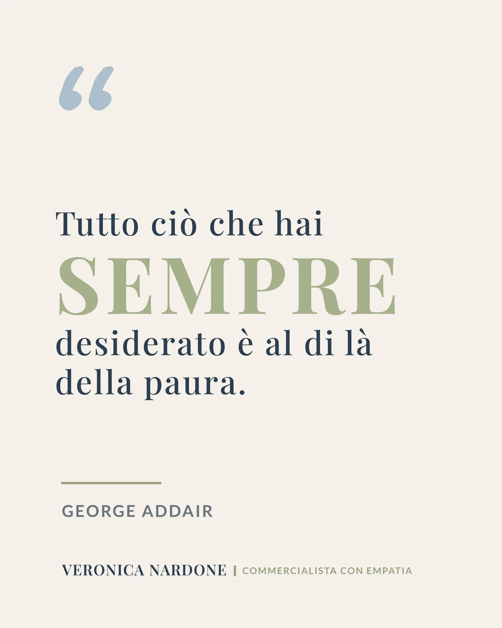 Tutto quello che hai sempre desiderato &egrave; al di l&agrave; della paura.

Ogni grande traguardo nasce da una scelta: affrontare l'incertezza invece di evitarla. Nel lavoro, negli investimenti e nella crescita professionale, la paura pu&ograve; ra