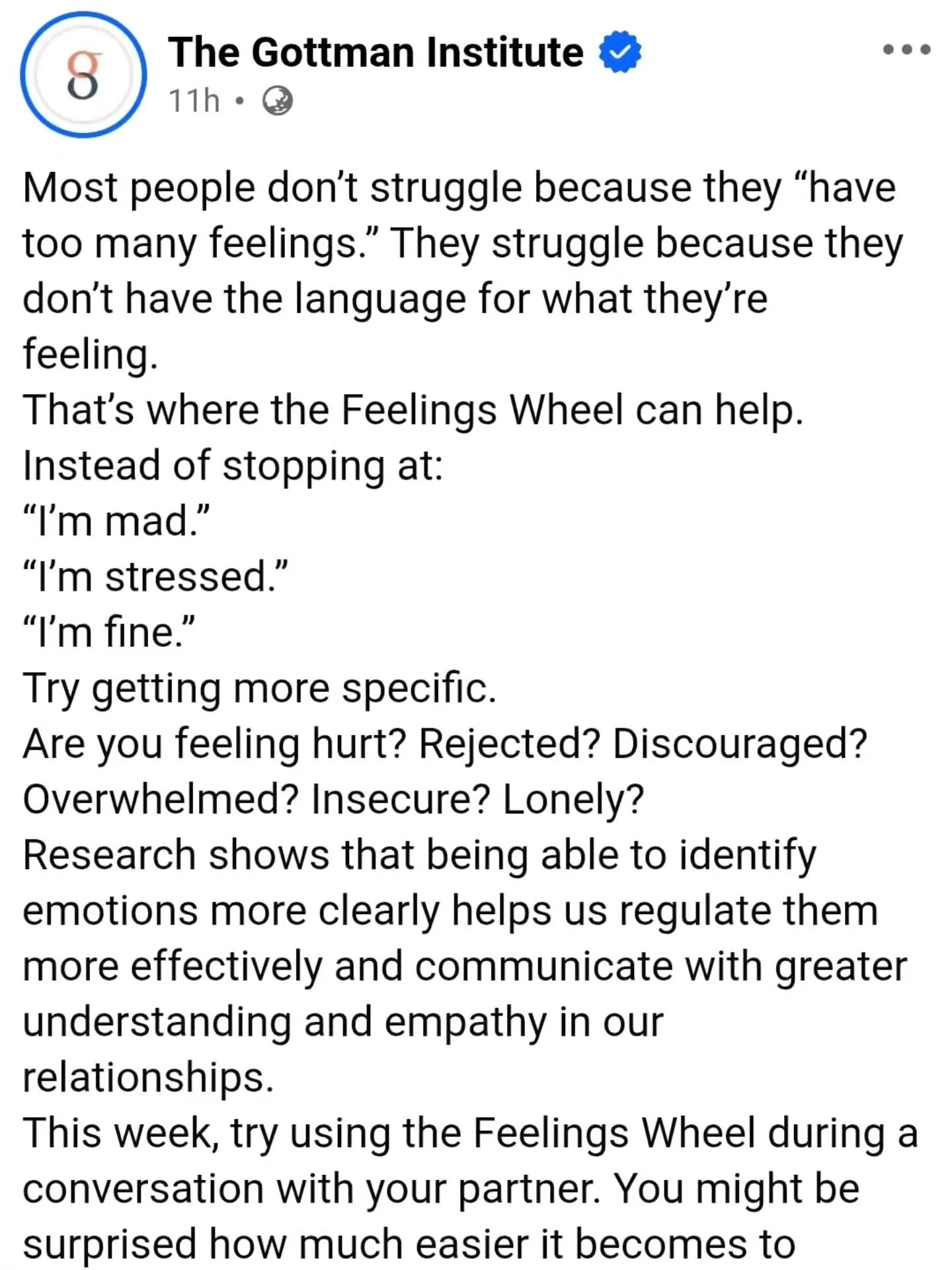 Personal Responsibility = "I know what I'm feeling, and why".