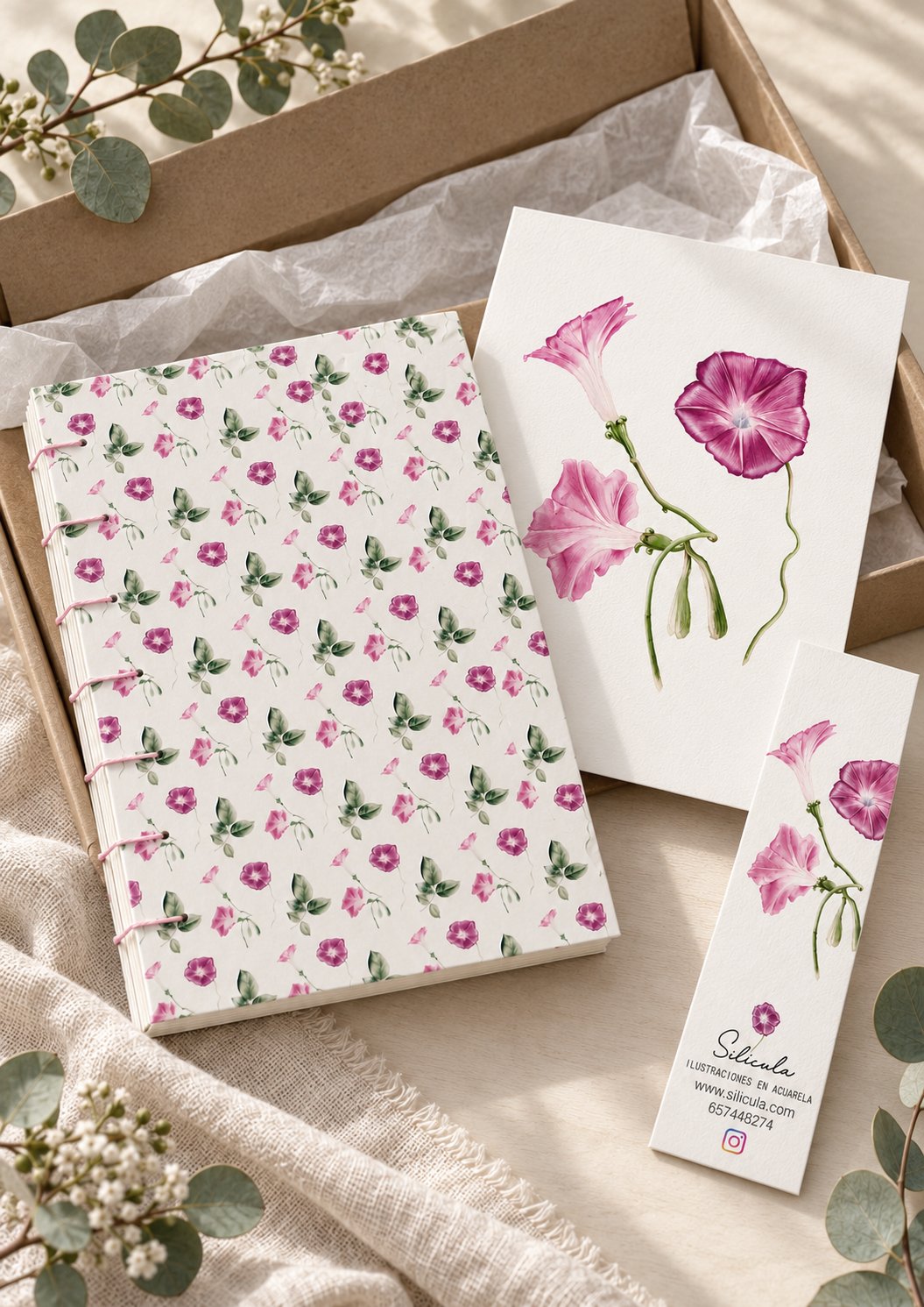 Pack de regal botànic amb llibreta floral