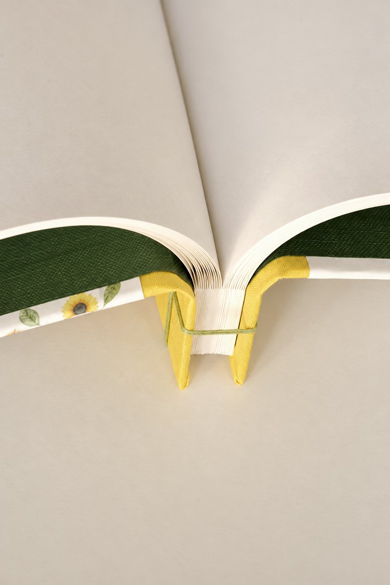detalle-libreta-flores-girasol-hojas-acuarela-silicula