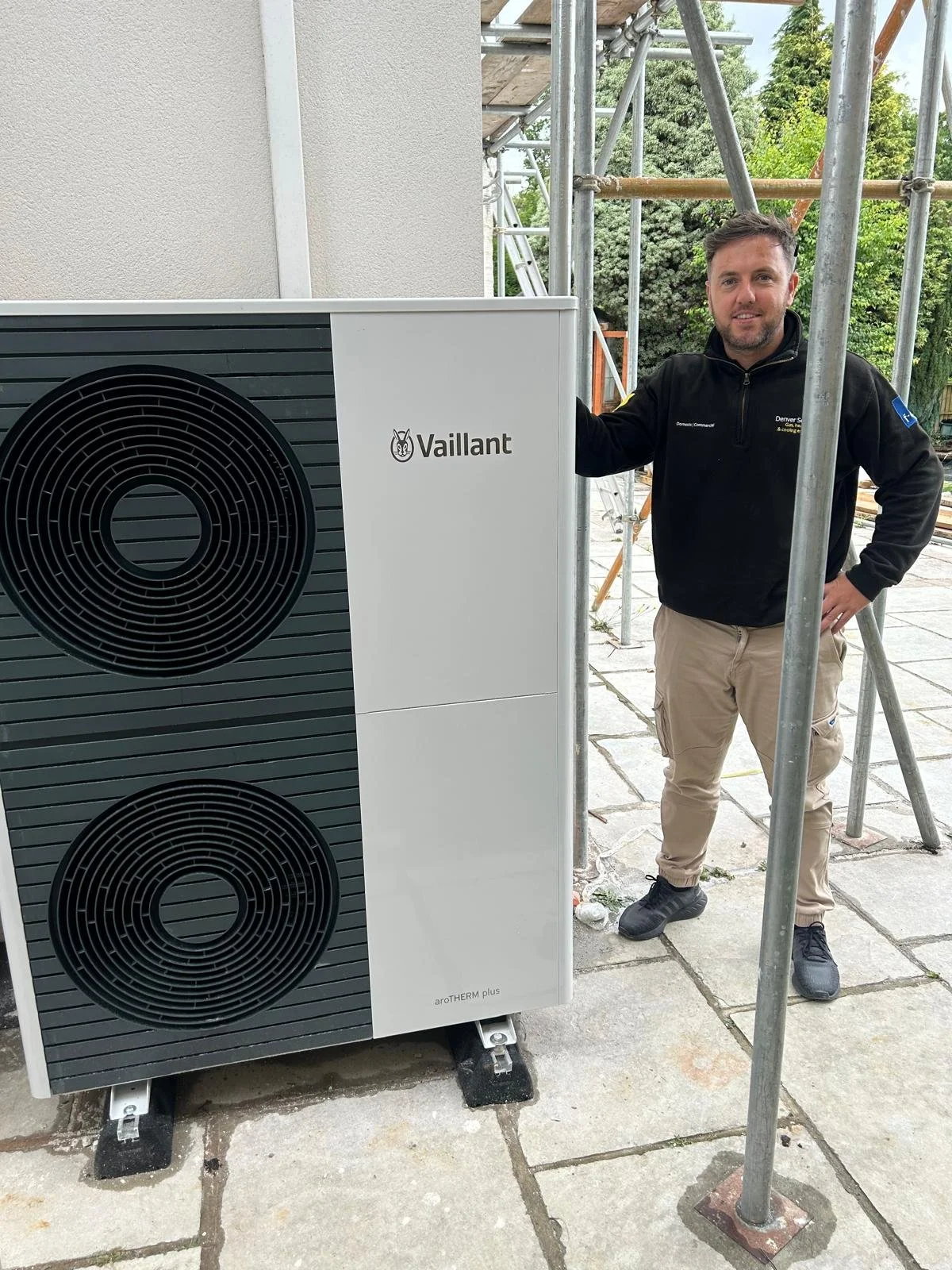 Project Five: We installed a Vaillant aroTHERM air source heat pump (10kW) alongside a new hot water