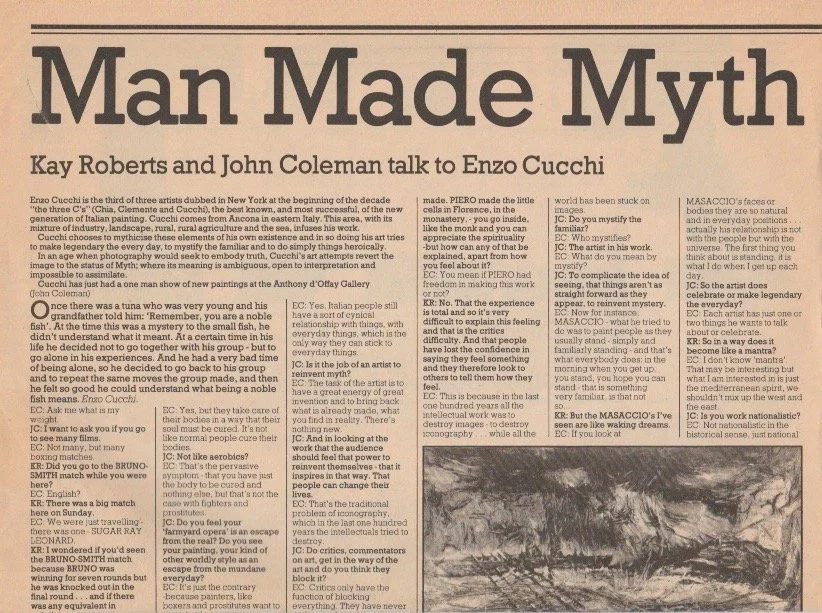 Enzo Cucchi interview 1984