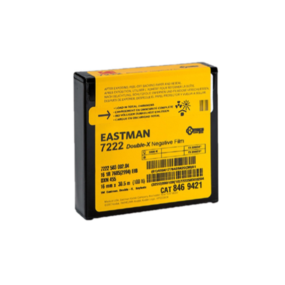 EASTMAN DOUBLE-X Black & White Negative 16mm Film 7222 100ft