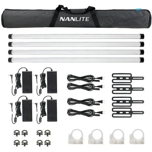 Rent our Nanlite PavoTube II 30C 4-Light Kit in Nashville—four 4-foot wireless RGBWW LED tubes featuring internal batteries, pixel control, and upgraded brightness for fast, creative on-set lighting.