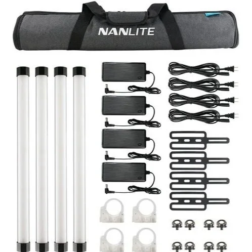 Rent our Nanlite PavoTube II 15C 4-Light Kit in Nashville—four 2-foot wireless RGBWW LED tubes featuring internal batteries, a wide CCT range, and upgraded brightness for fast, compact on-set lighting.