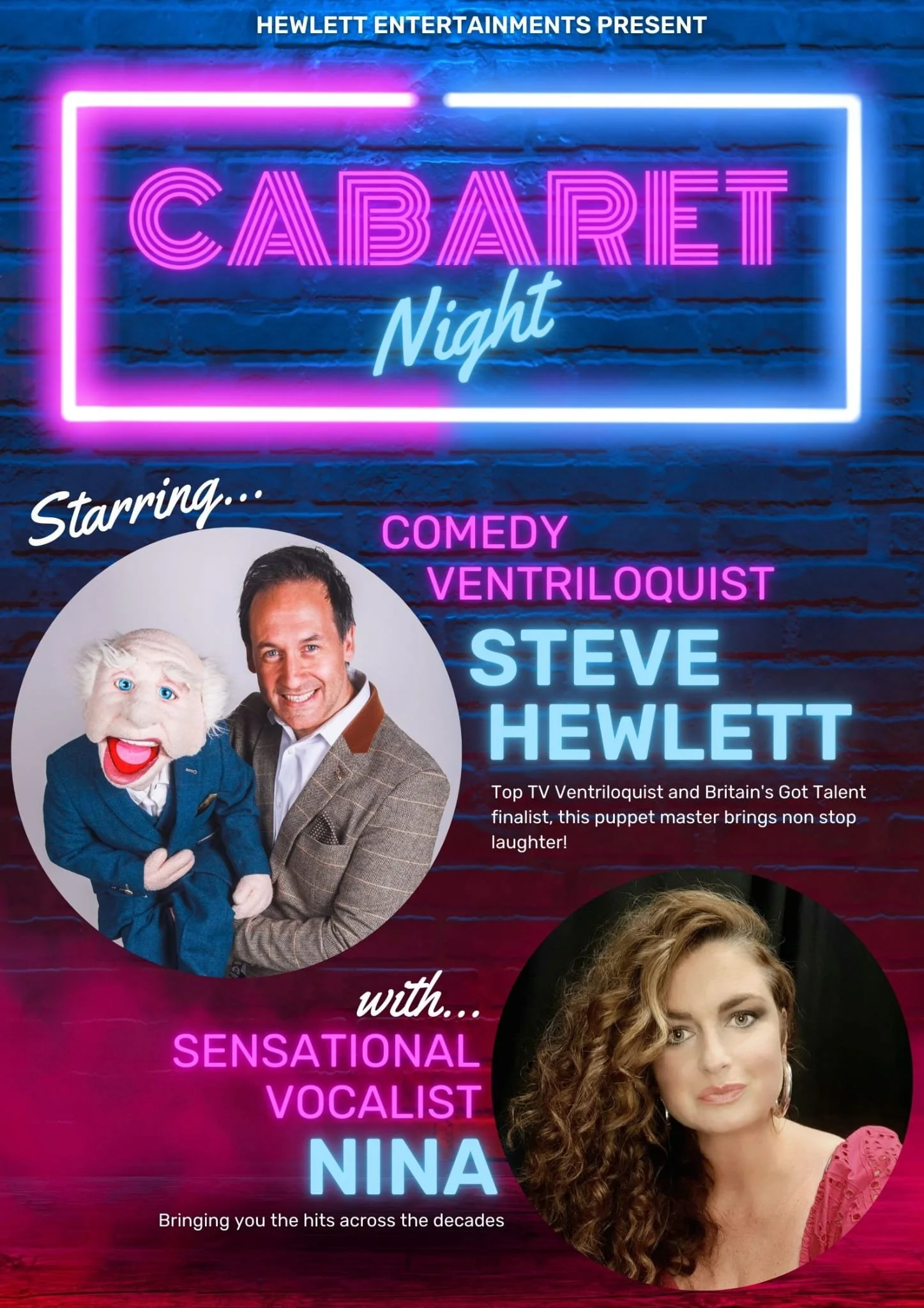 Cabaret Show in Bexhill at the Poppy Club