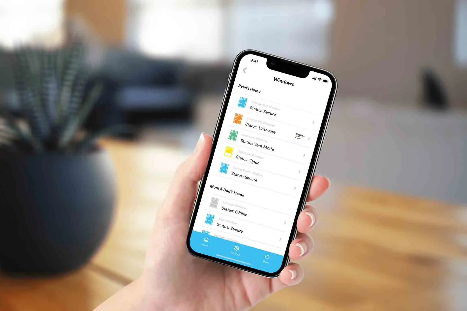 Kubu smart security sytem for windows and doors- app on phone