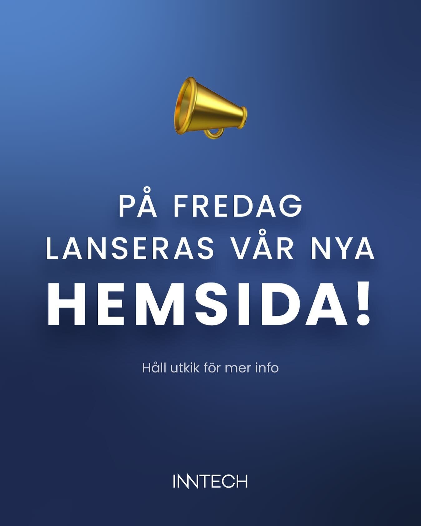 P&aring; fredag lanserar vi v&aring;r nya hemsida! 🎉
H&aring;ll utkik h&auml;r f&ouml;r mer info