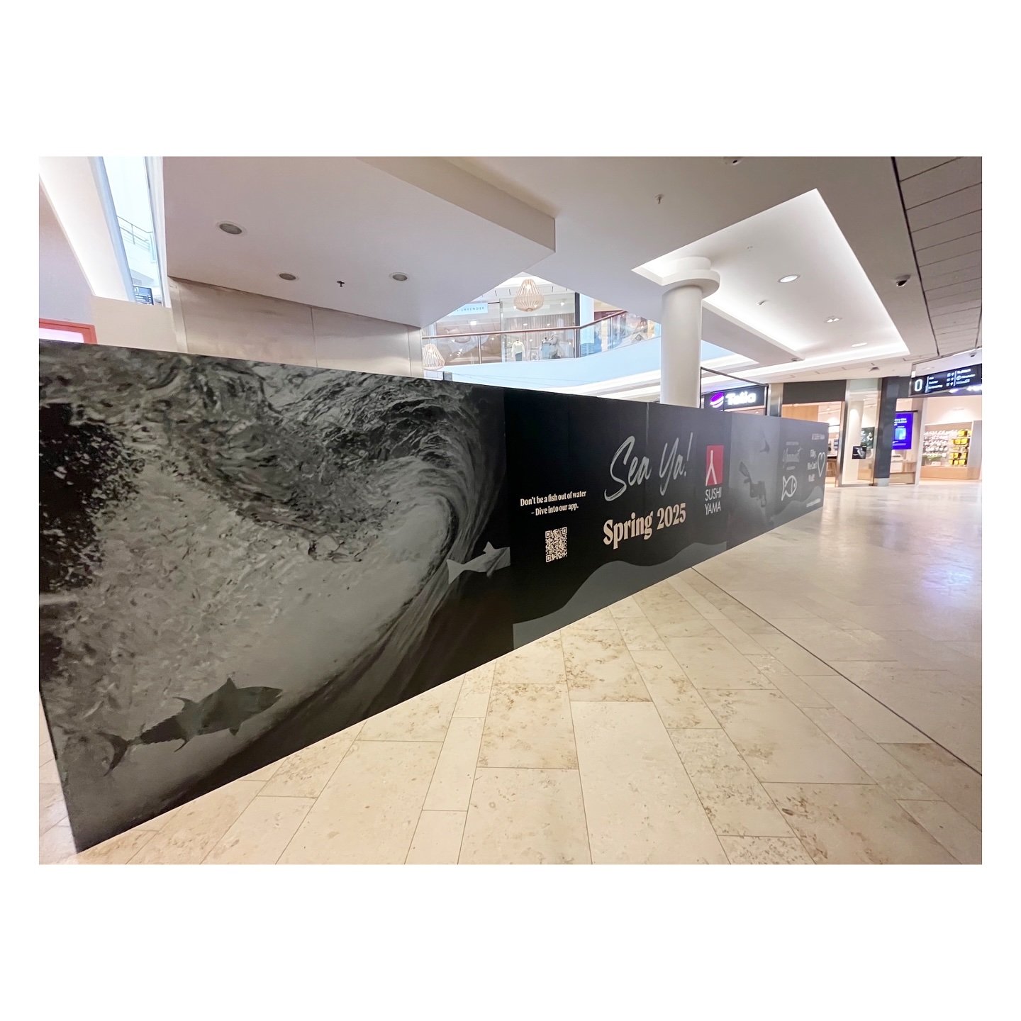 Foliering av byggv&auml;gg i @westfieldtabycentrum inf&ouml;r @sushiyama &rsquo;s &ouml;ppning i v&aring;r 🤩🌼🍤🐠