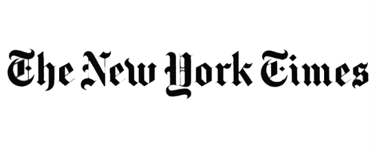 The New York Times logo in black Gothic font on a white background.