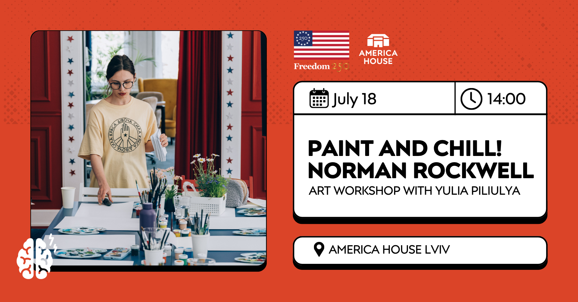 Paint and Chill! Norman Rockwell | Art Workshop with Yulia Piliulya