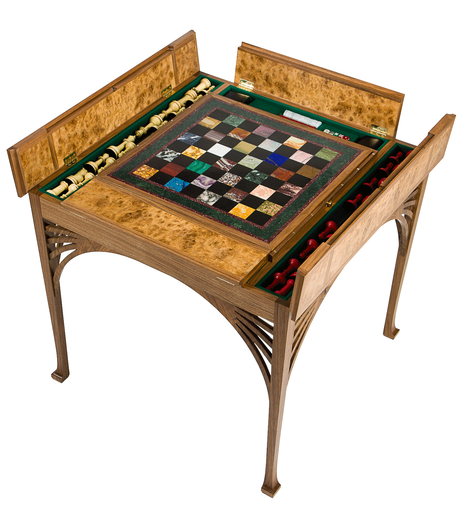 Chess and backgammon table