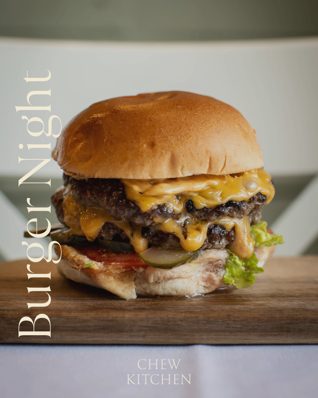 Burger night advert