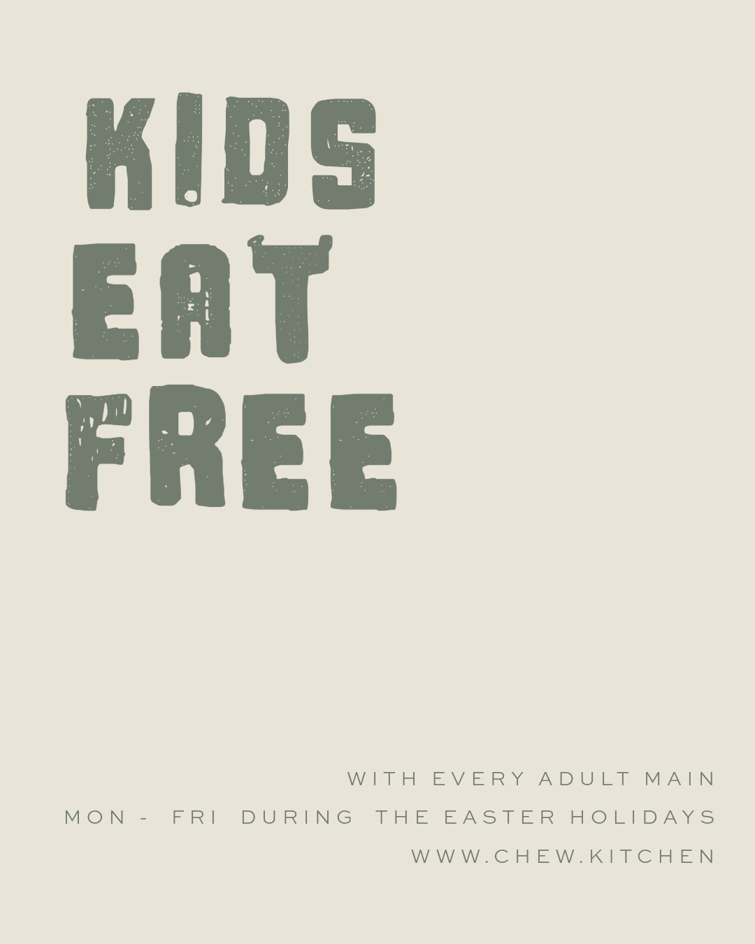 Kids Eat Free text