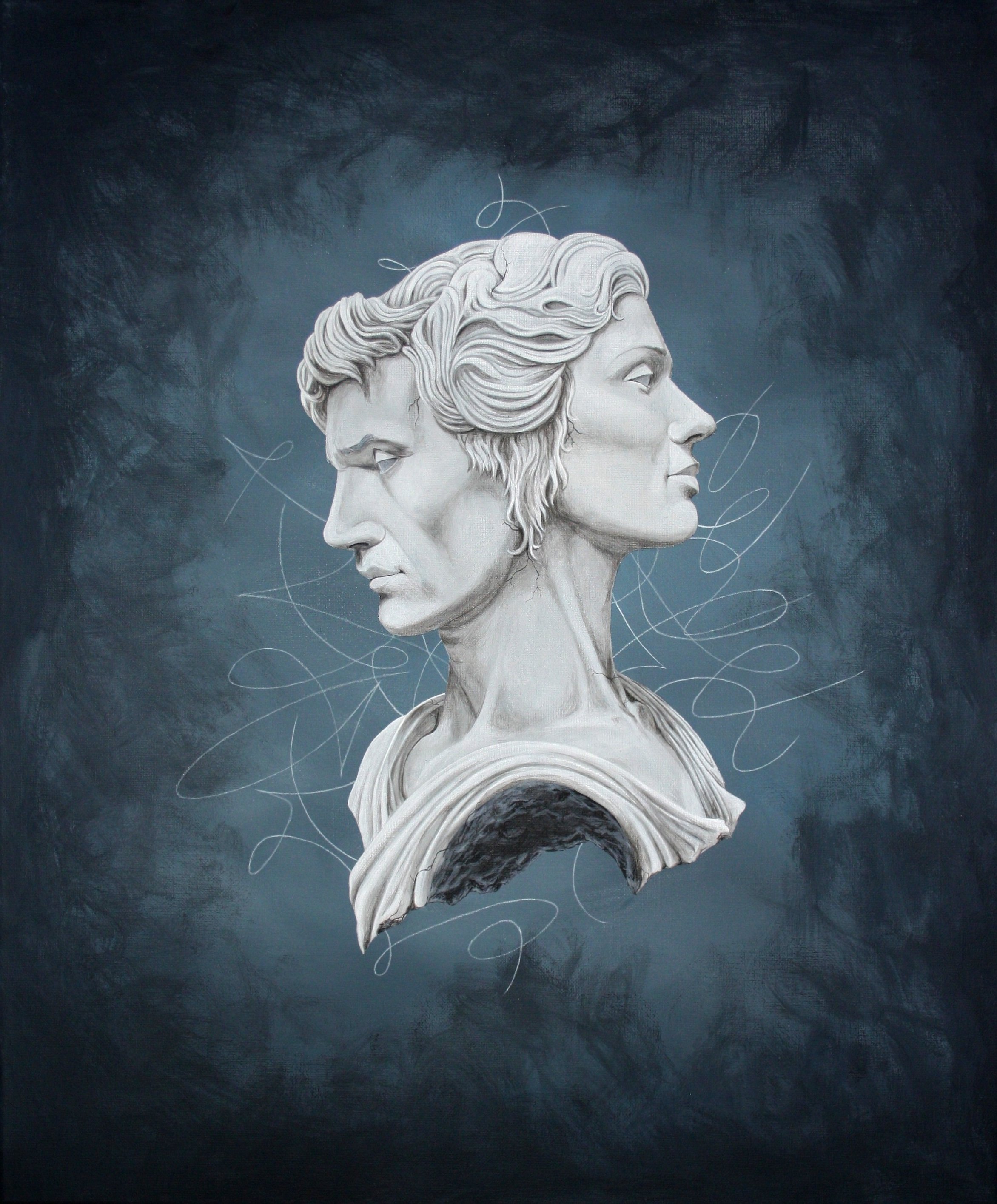 The Illusive Barmecide (2025) Acrylic on canvas - 60cm x 50cm