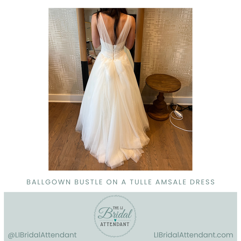 a line dress bustle Custom White Higher Neck Lace American Bustle Wedding Dress