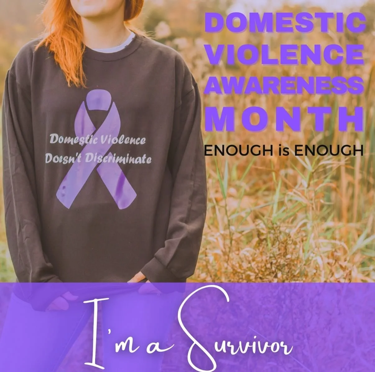 October is Domestic Violence Awareness Month.

One in three women will experience intimate partner violence during their lifetime. I am the one in three. I am a survivor. 

Each October, I use my platform to raise awareness about domestic violence, b