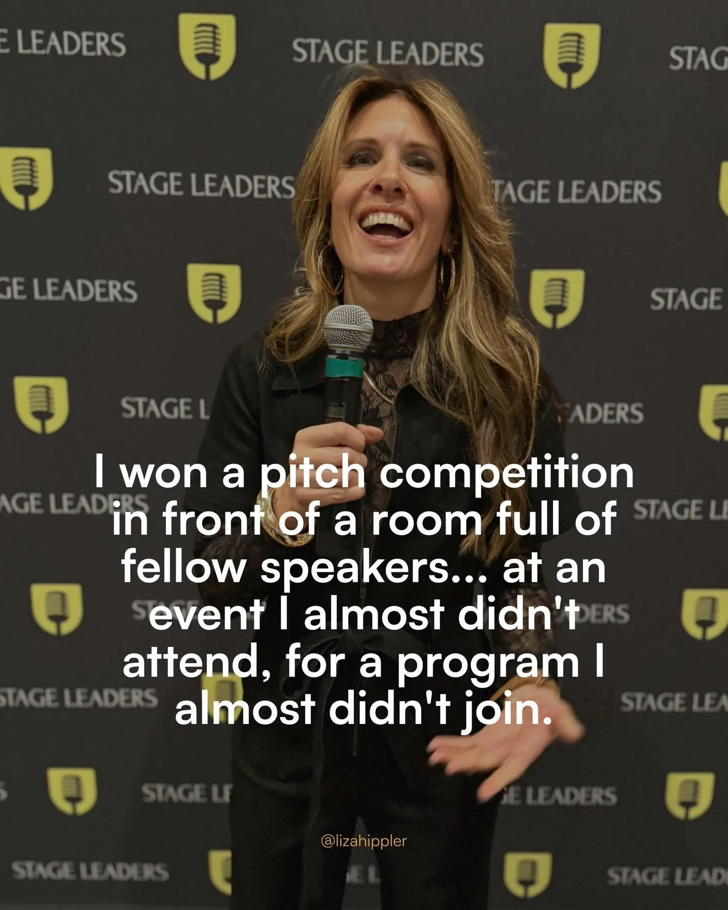 I won a pitch competition at an event I wasn&rsquo;t even supposed to attend.

5 months ago, I almost said no to @jen_gottlieb Stage Leaders. I&rsquo;d been burned by programs before, and honestly? I was scared this one would actually work.

I signed