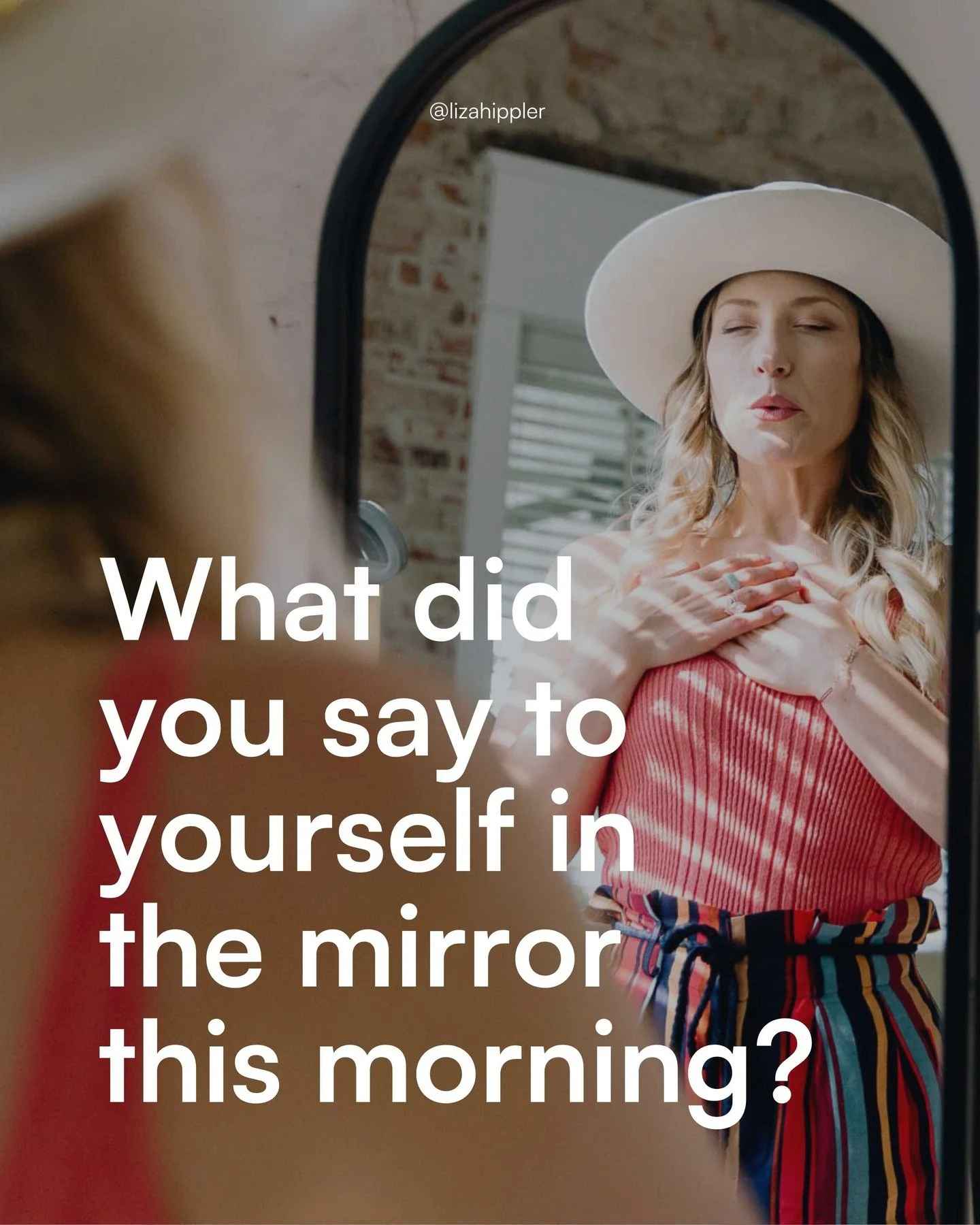 What did you say to yourself in the mirror this morning?

Not the thing you said out loud. The quiet one. The fast one. The one that showed up before you even finished looking.

I've been thinking a lot about this lately &mdash; about how automatic i