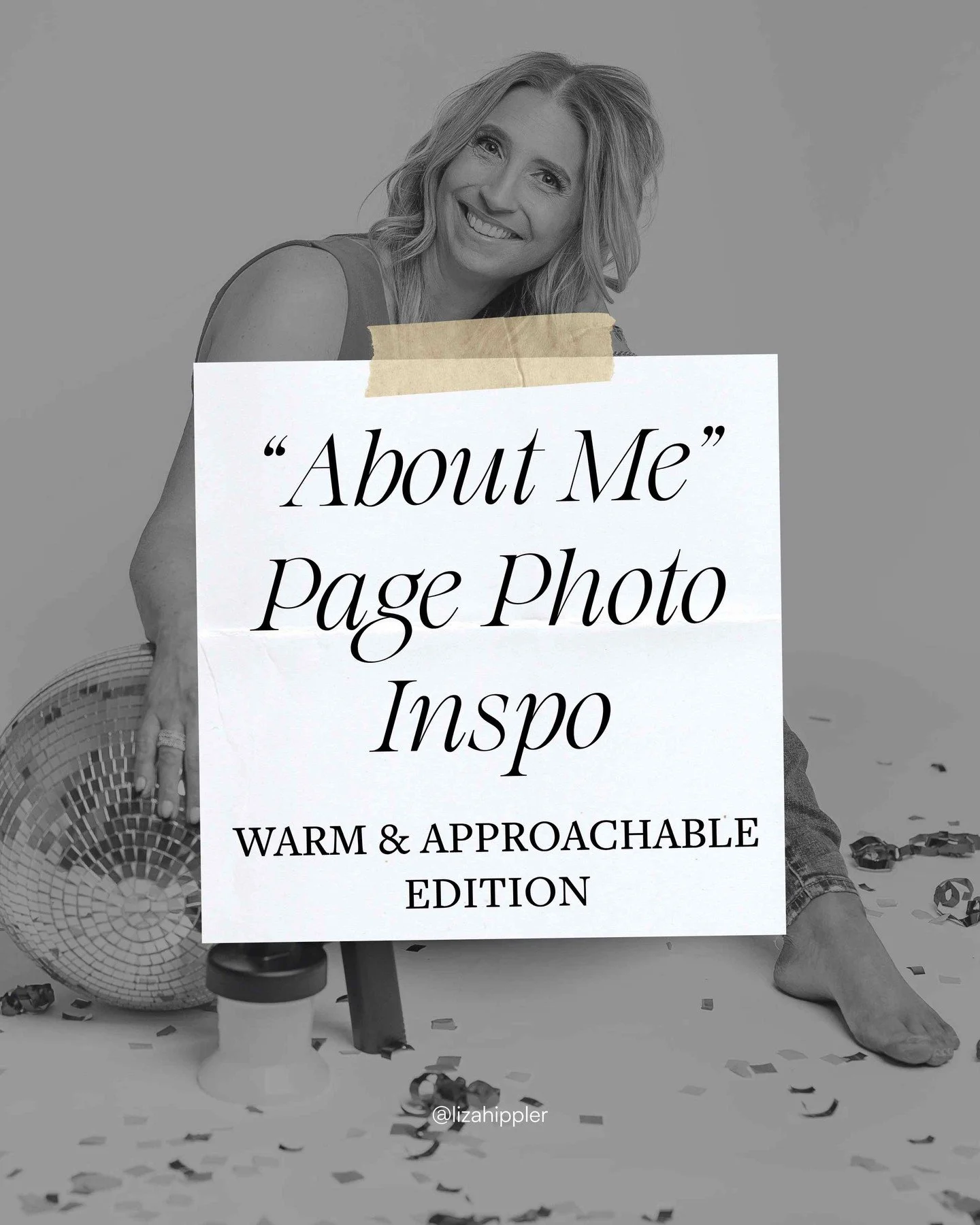 Your "about me" photos on your website or social "intro" shares are an EXCELLENT opportunity to show some personality and give people a little visual/energetic sense of what it might be like to work with you. 

A lot of my clients