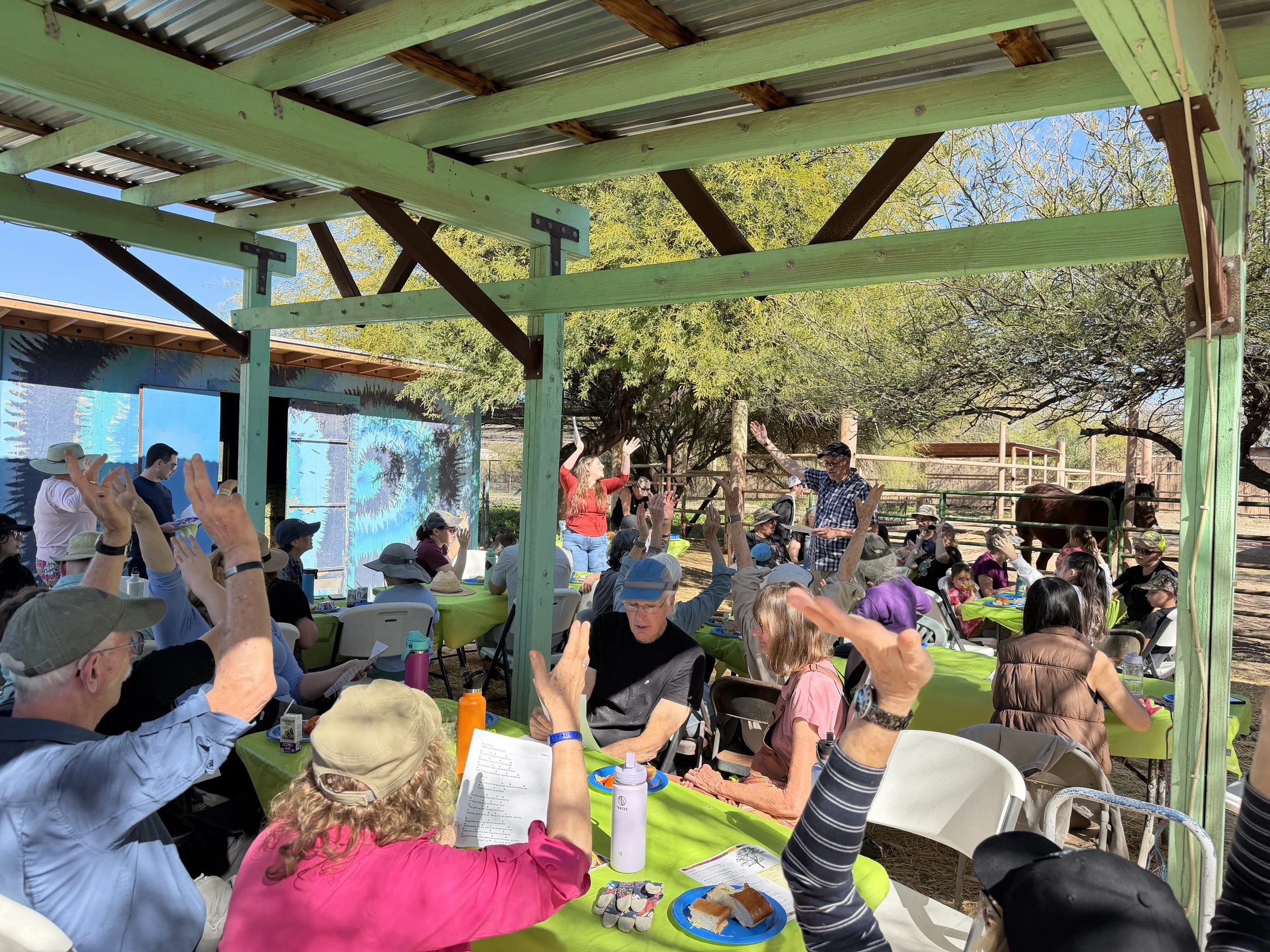 Collaborative event with families in the Kol Ami community and beyond at Felicia's Farm near Tu B'Shevat.