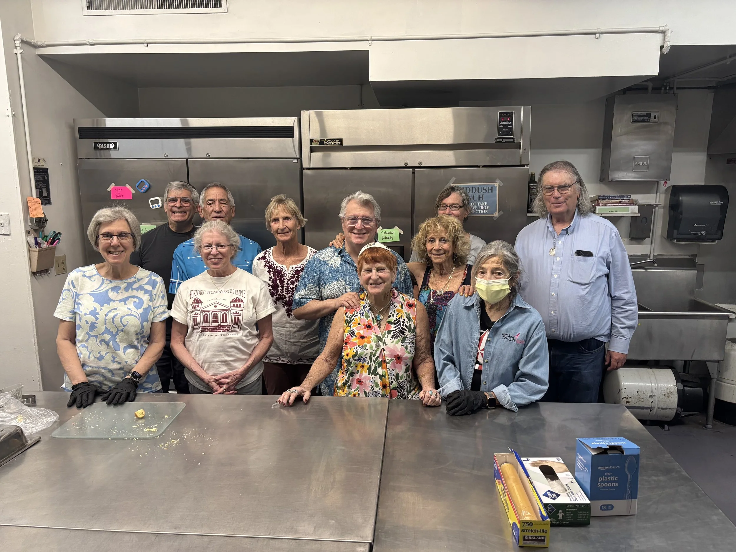 All smiles after packing lunches for Primavera Men's Shelter.
