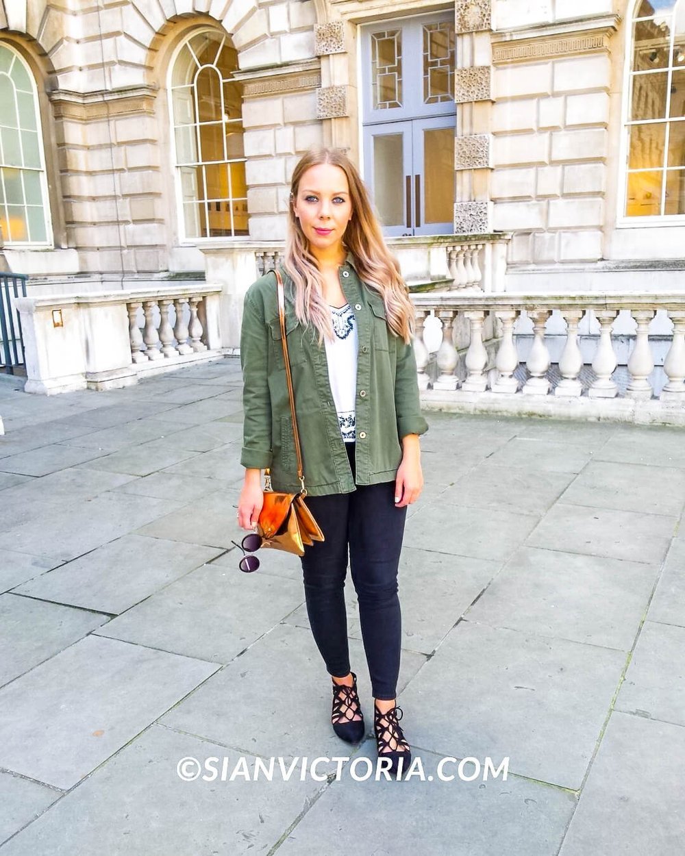 Rose Gold Clutch & Ghillie Sandals LFW Outfit — sian victoria