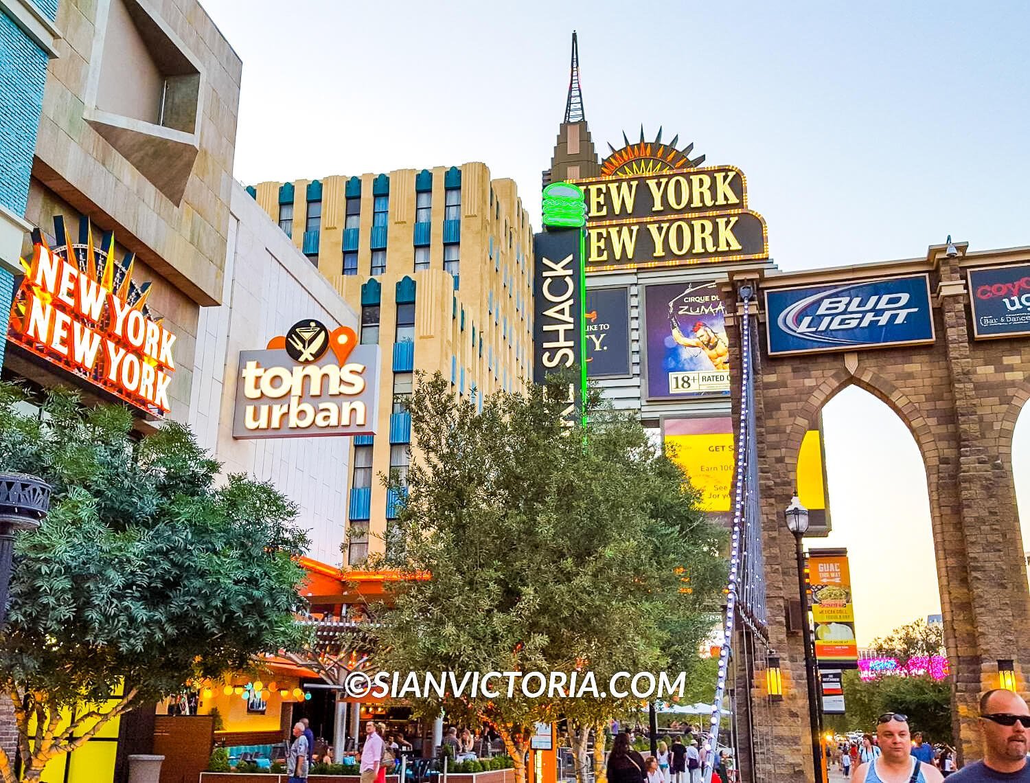 Sights & Food at Themed New York-New York Hotel, Las Vegas Strip