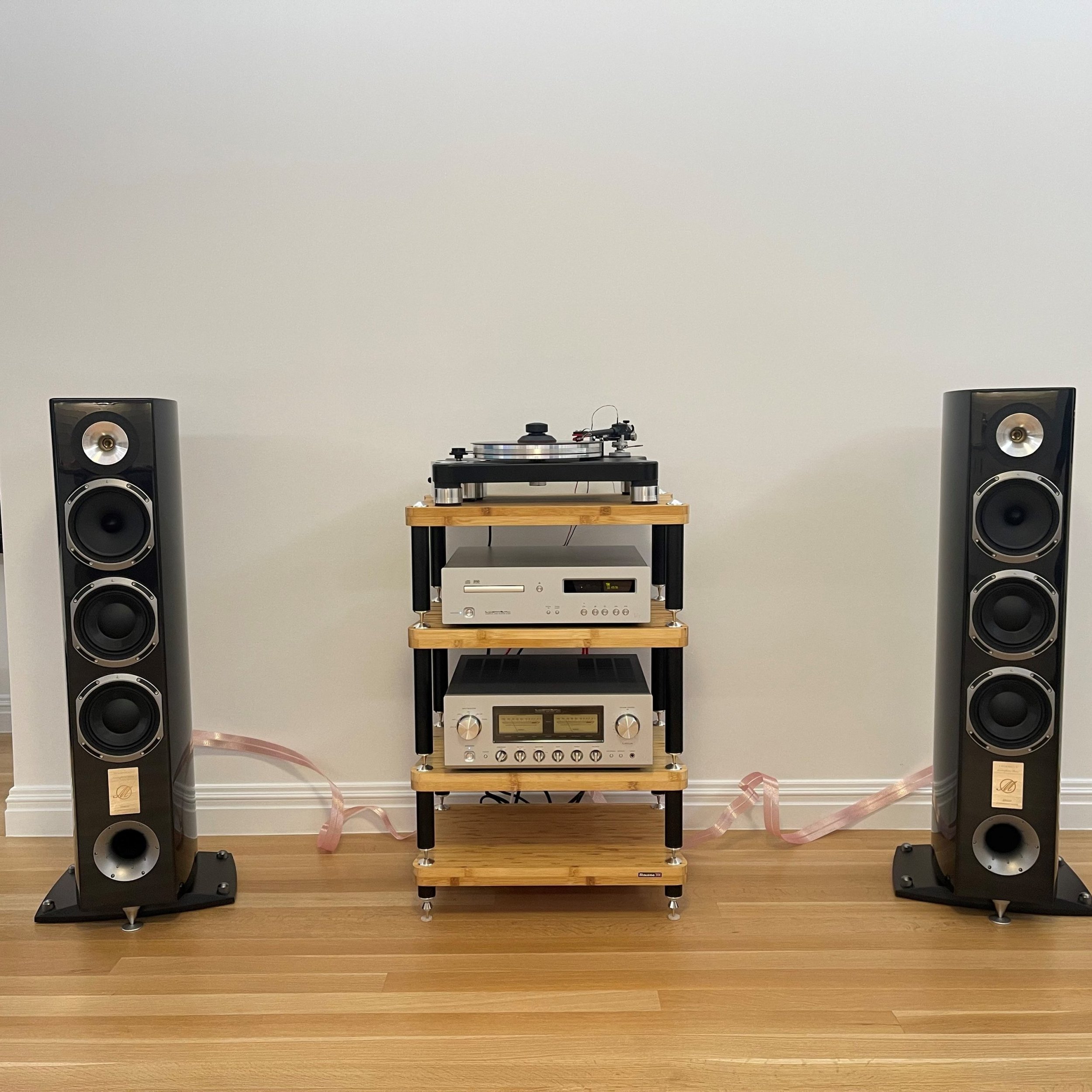 Triangle Magellan Cello 40th Anniversary Speakers, Luxman Electronics, VPI Turnable with Nordost Cables