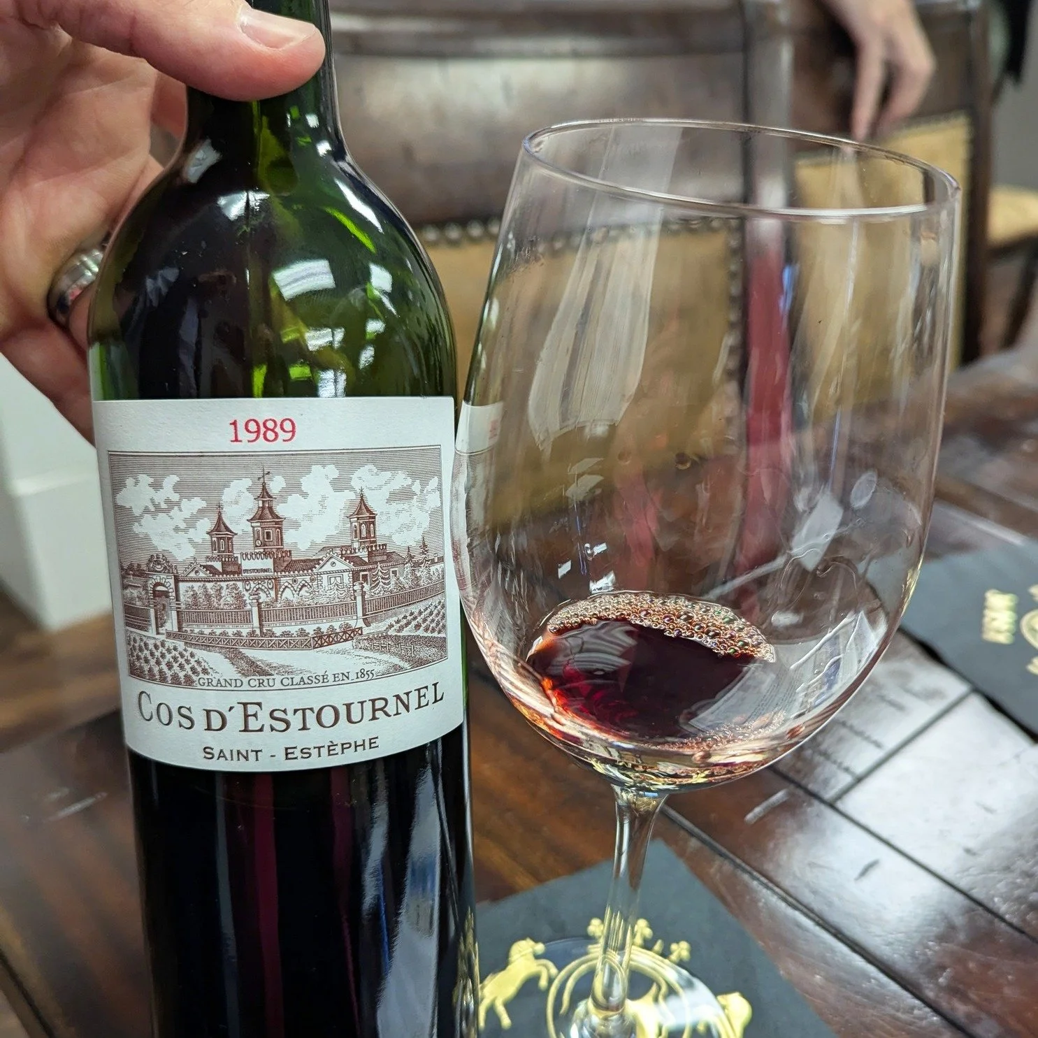 We would like to thank Charles Thomas, Group Commercial Director for Cos d'Estournel, for his visit to MISA HQ in Dallas today for a masterclass and tasting; We are especially grateful to him for his amazing generosity by bringing a bottle of 1989 fr