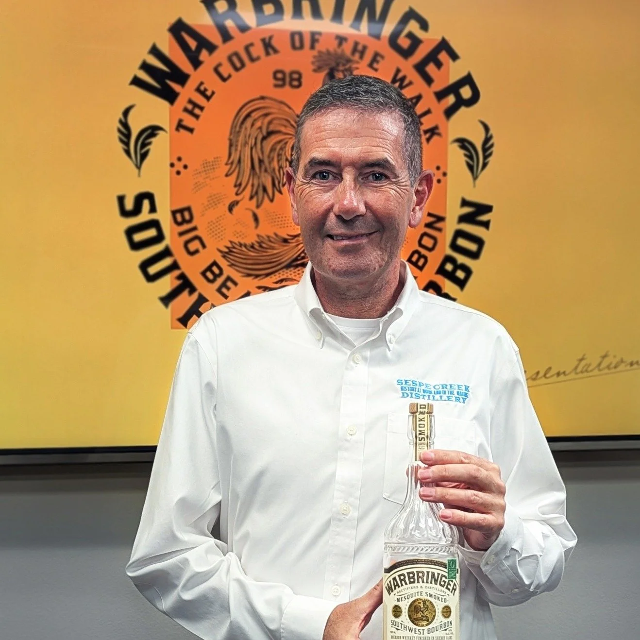 Thank you to John Campbell, Master Distiller of Warbringer Southwest Bourbon, for leading a staff training, tasting, and Q &amp; A session at MISA HQ today. Mr. Campbell was formerly Master Distiller at Laphraoig Distillery for 27 years before later 
