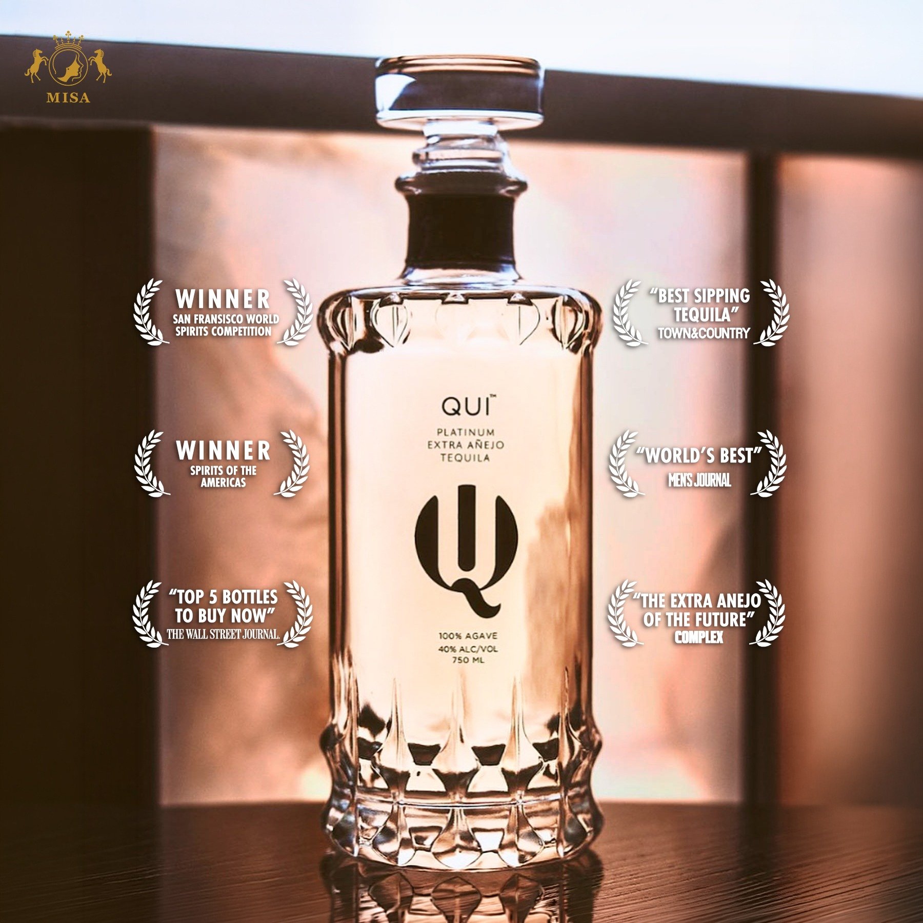 Today is National Tequila Day: the perfect day for Qui Tequila!

Qui is unique in that their flagship tequila is the world's first Platinum Extra A&ntilde;ejo Tequila. Qui's philosophy is to start with clean, simple ingredients: 100% Blue Agave, 100%