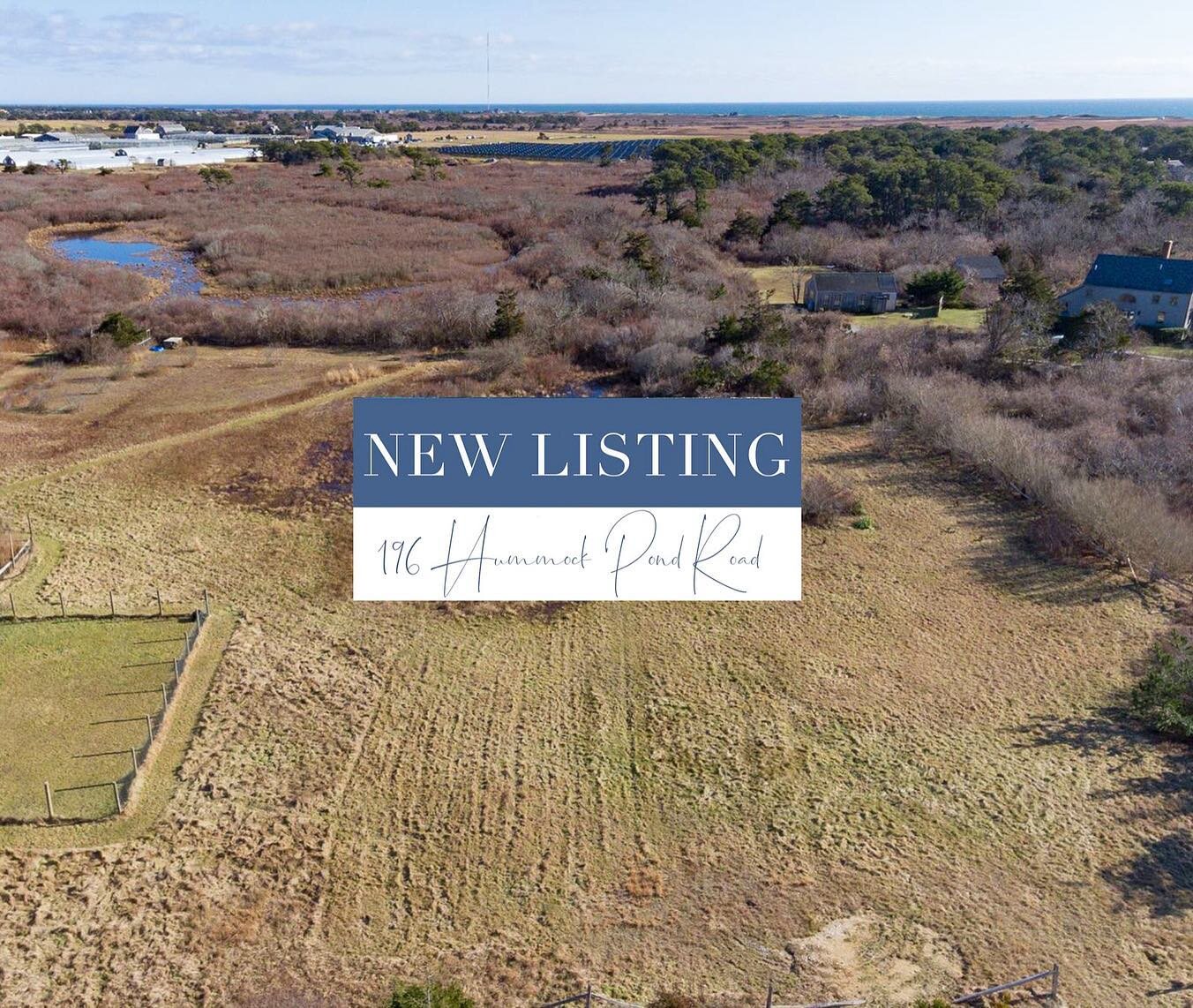 NEW LISTING 🚨 196 Hummock Pond Road &bull; $3,295,000

Now&rsquo;s your chance to build the house you&rsquo;ve been dreaming of on your favorite island 30 miles out to sea! A 5 minute bike ride will take you to the Brewery or Bartletts Farm. Bonus p