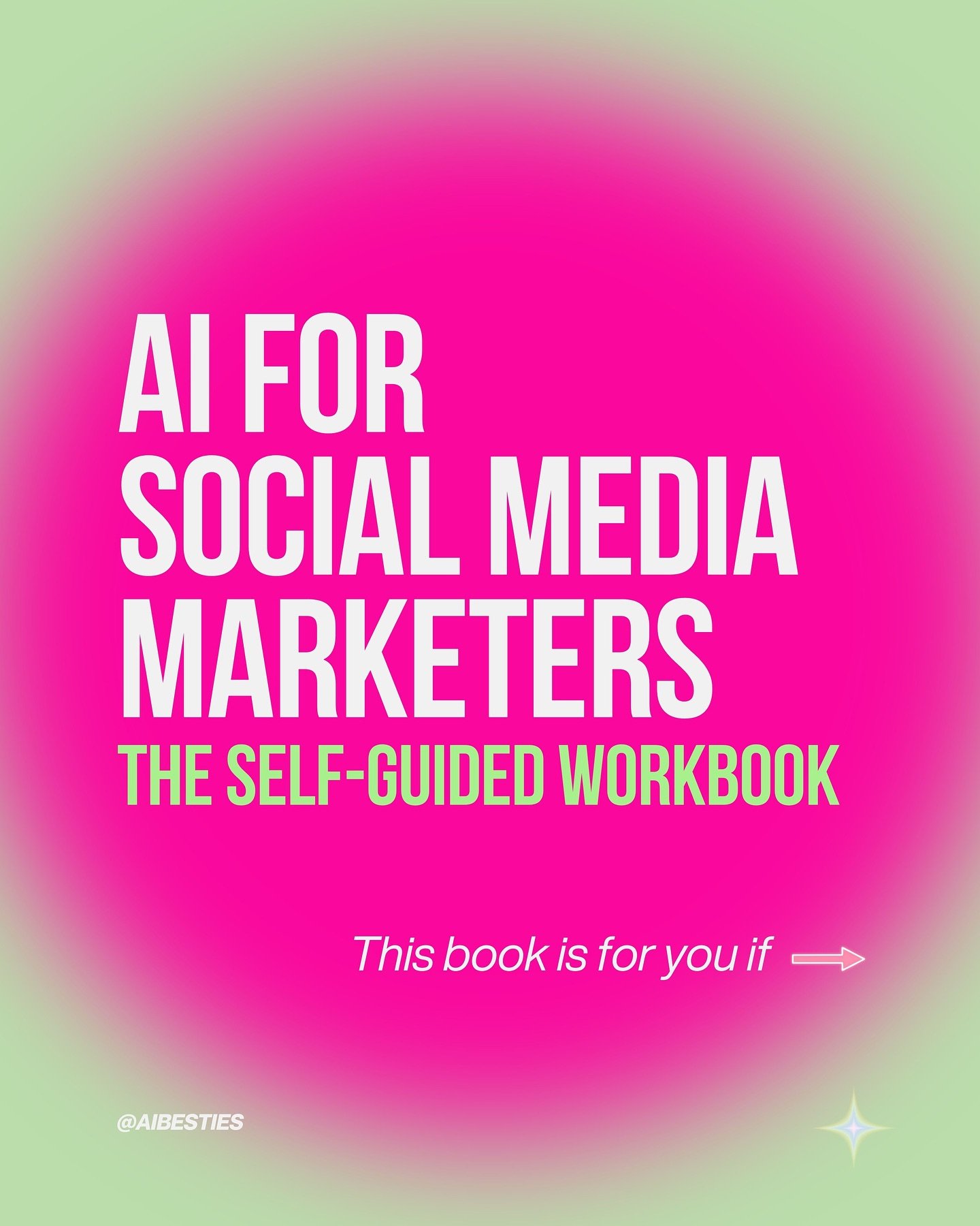 Announcing the launch of our self guided workbook: AI for Social Media Marketers!!! Available for download:

➡️➡️WED 10/9⬅️⬅️

This book has everything you need to get started using AI to help you do your social media work. And we&rsquo;re so excited