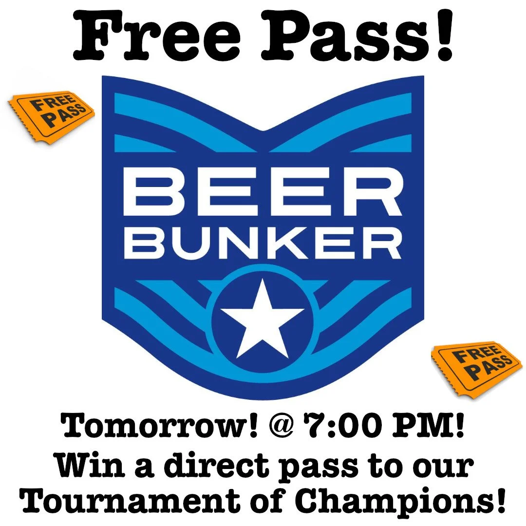 Tomorrow! @beer.bunker.pdx come join us for the first 2025 Free Pass for the Winter Tournament! Montavilla neighborhood: here we come!

Skip the waiting, qualify for our Tournament of Champions in just one game! But you have to win first! 🥇 Good luc