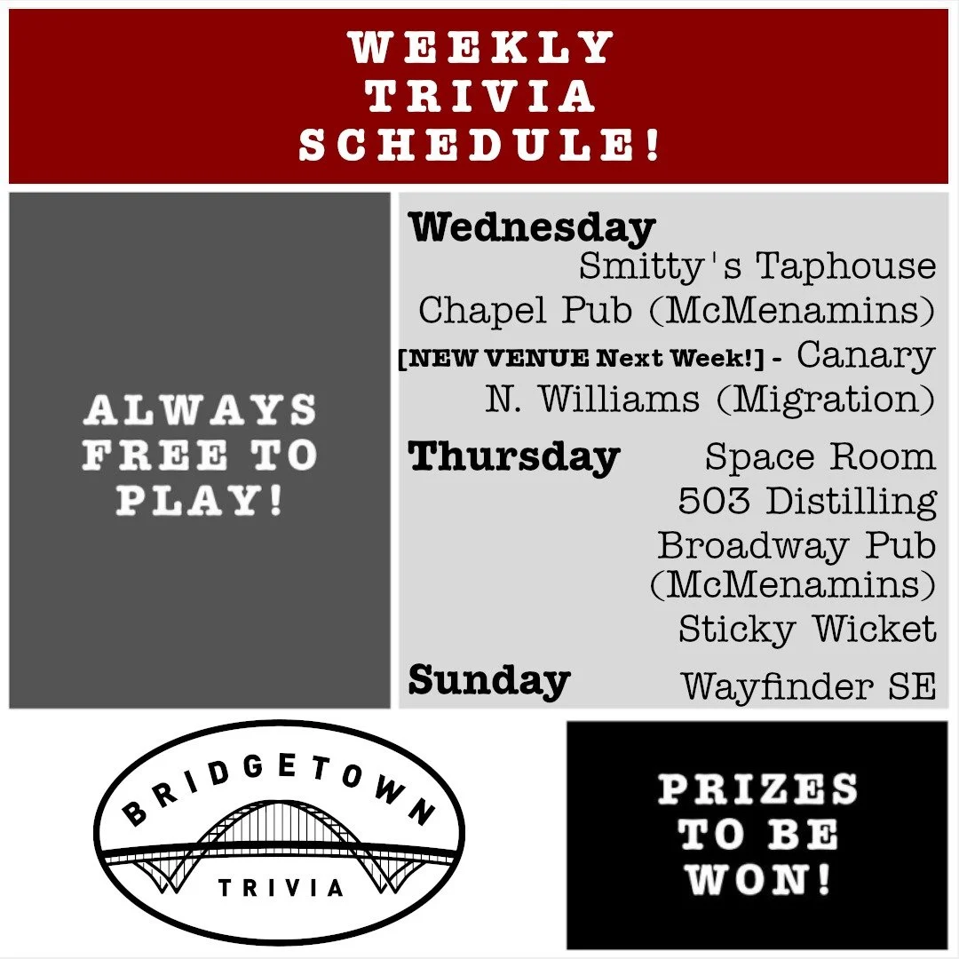 Tonight: @beer.bunker.pdx 
Next Wednesday: @canarypdx 

Exciting times! Thank you, and don't forget about the Free Passes!