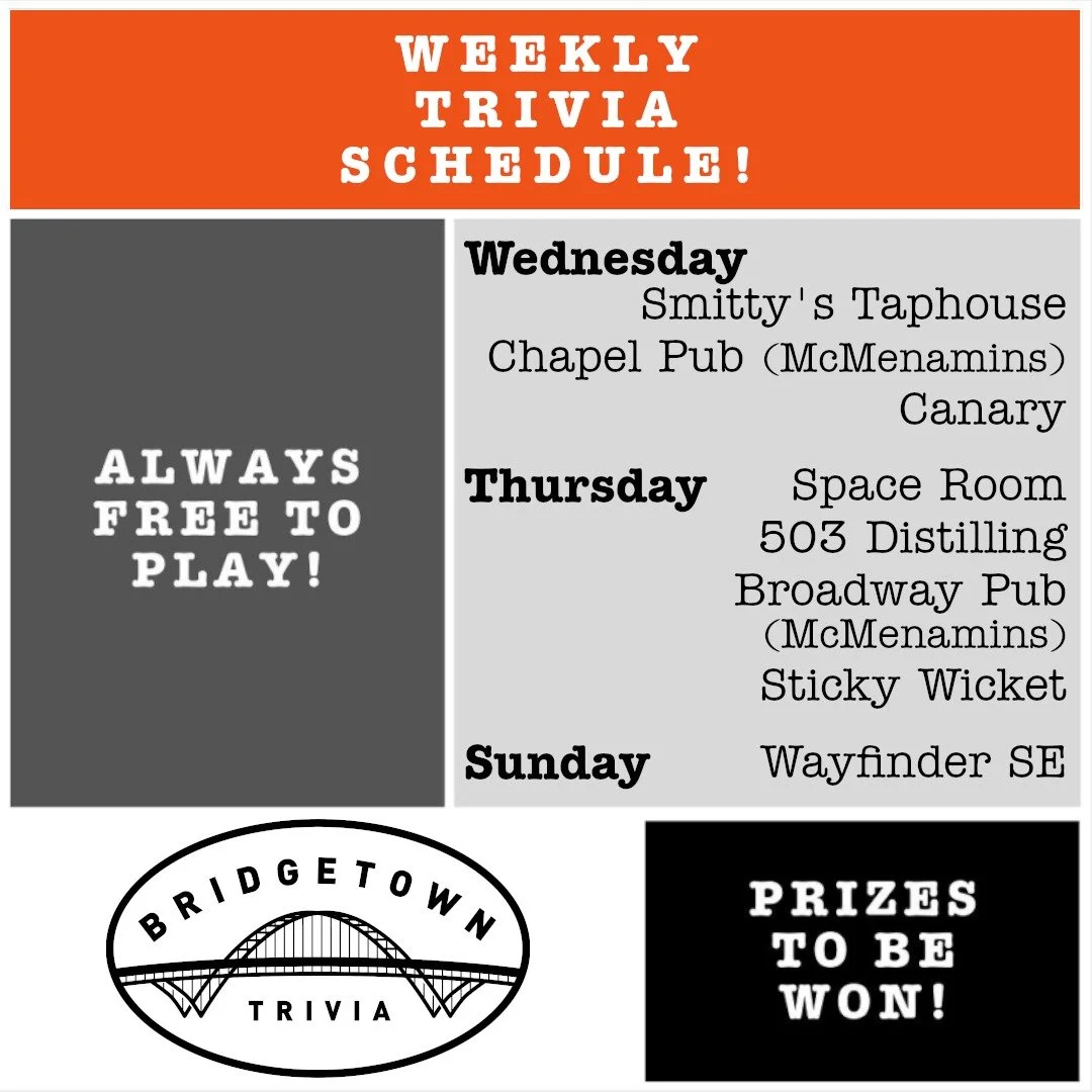 Blustery day calls for bountiful trivia! See you out there, and thank you for being awesome.