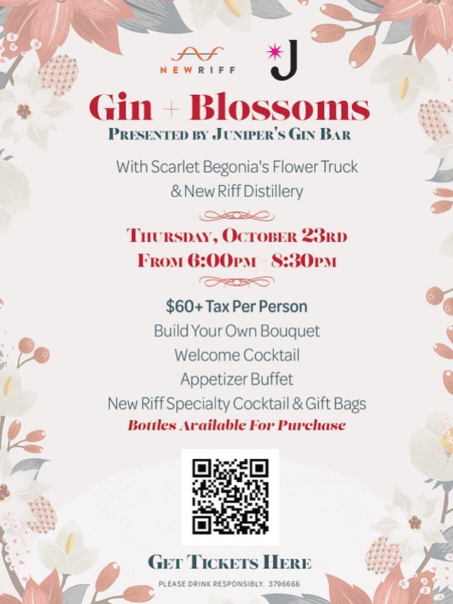 Gin + Blossoms With New Riff Distillery