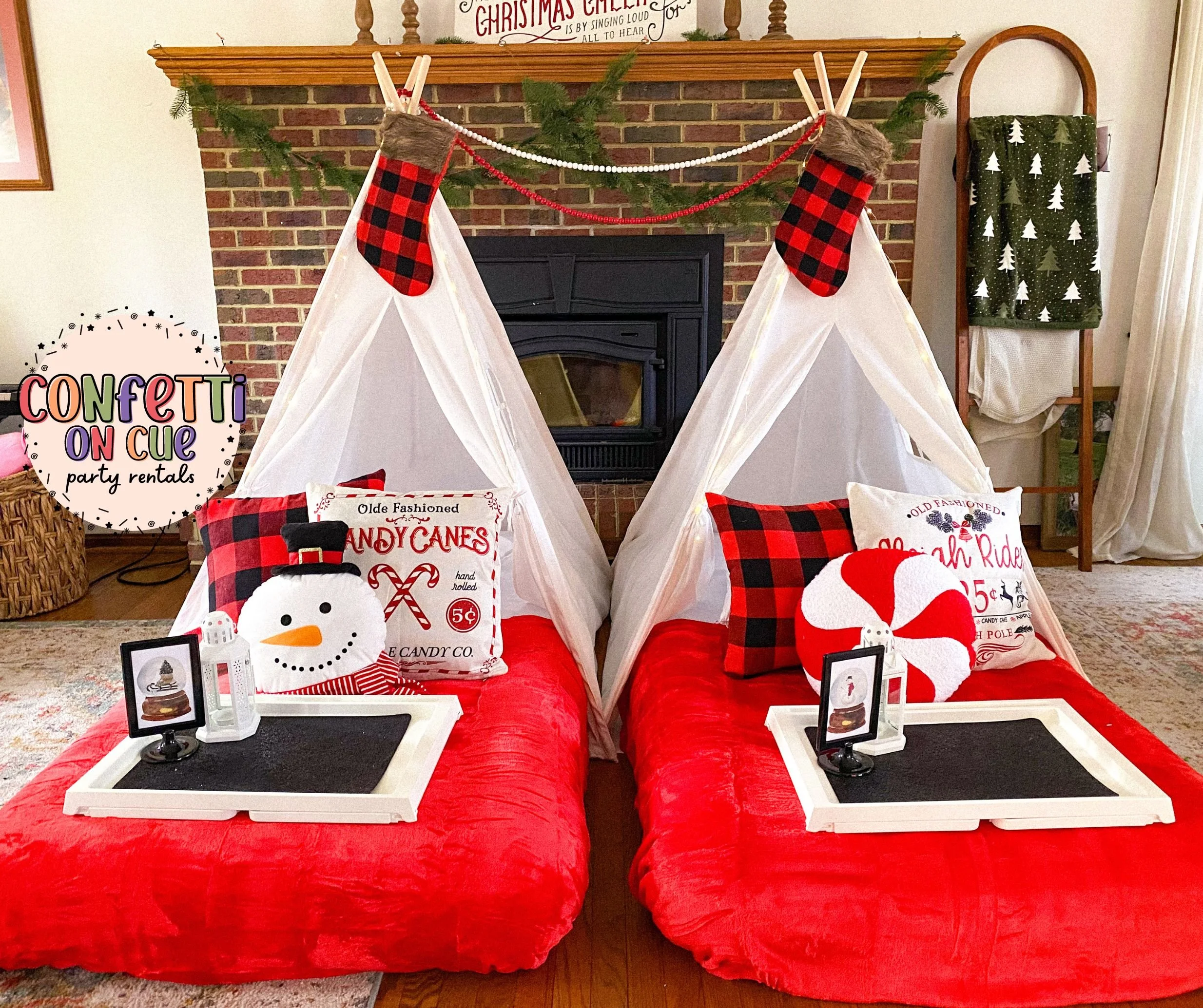 Christmas Teepee Sleepover Confetti On Cue