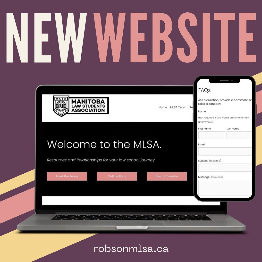 New website launch!! 🚨‼️ 

Check out robsonmlsa.ca and its new look for information about our student association, resources for law students, details about important events, and much more! Feel free to leave us some feedback or ask a question on th