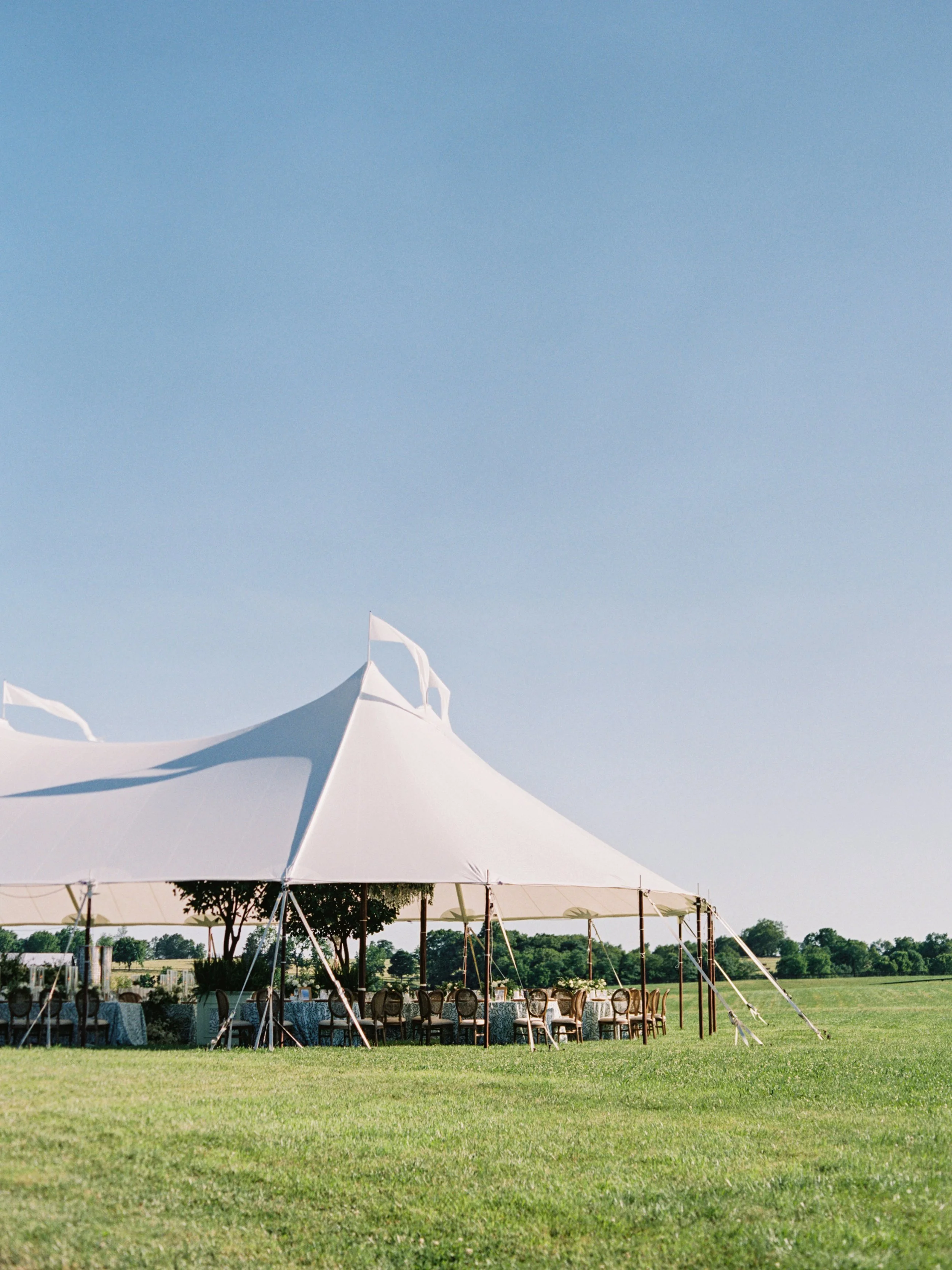 Sailcloth tent at Augustus Hill Farm with Apiary Catering
