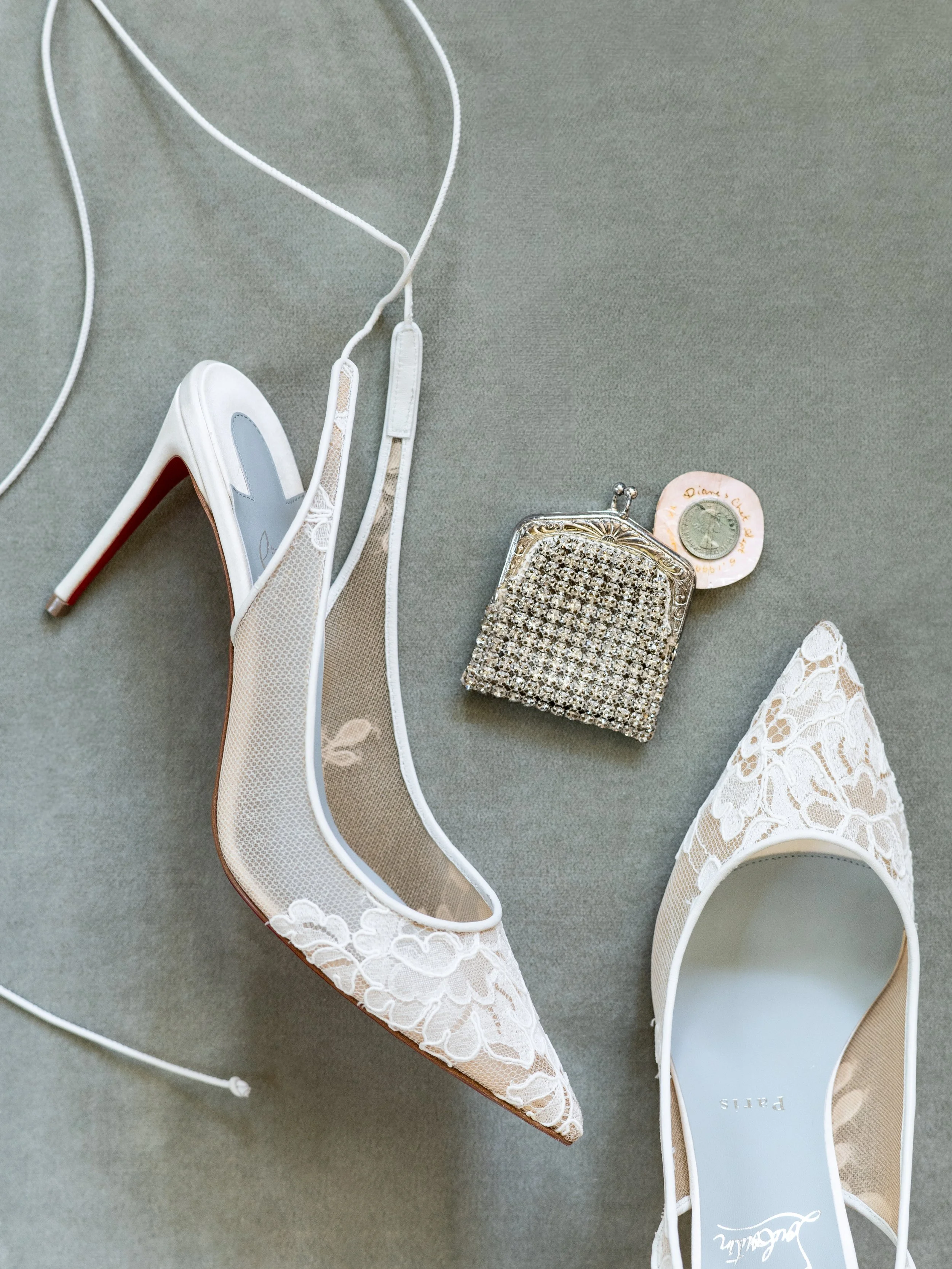 Christian Louboutin wedding shoes on her paris ky wedding day
