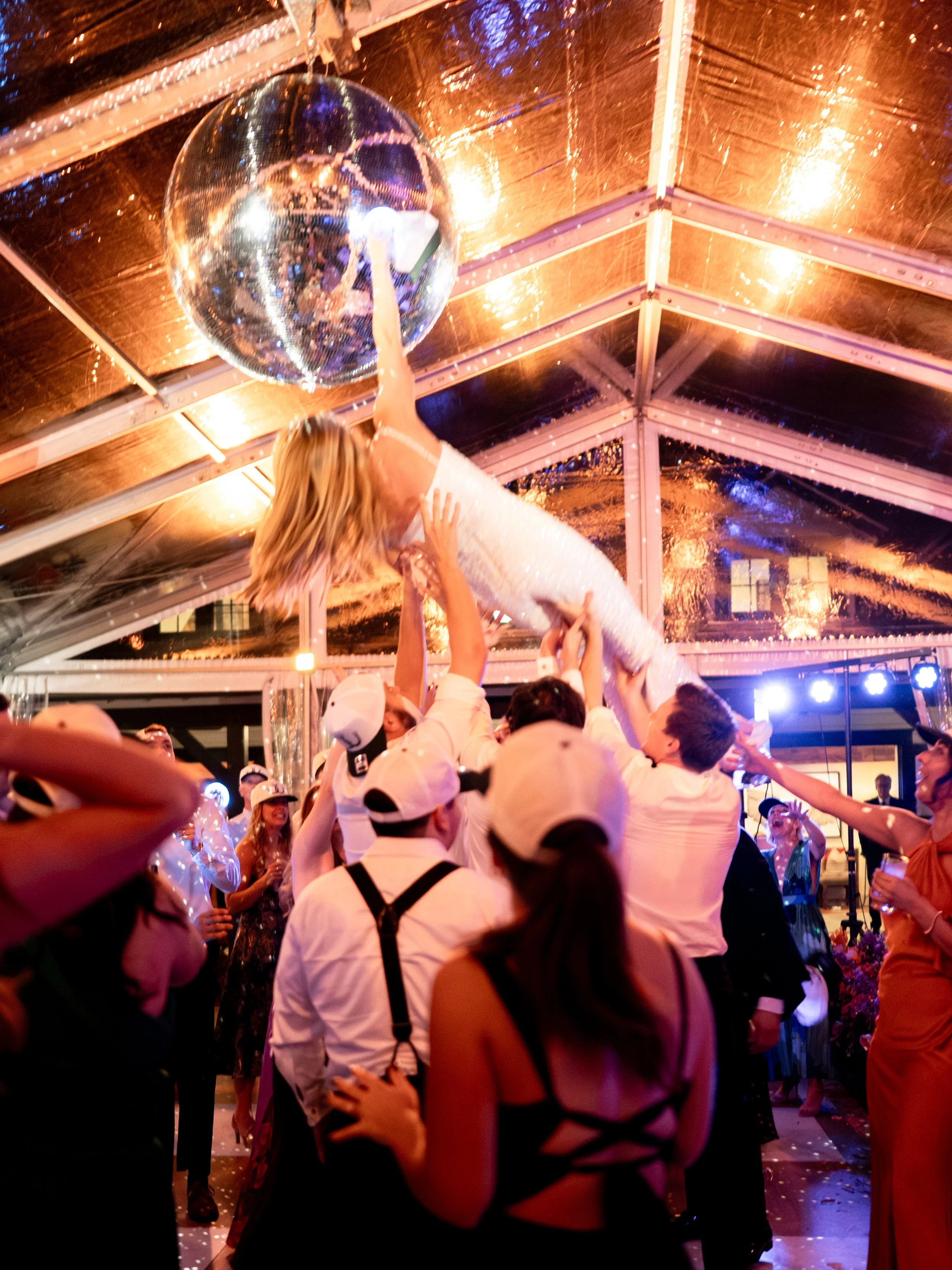 Bride dancing at her Makers House™ Ashbourne Farms wedding