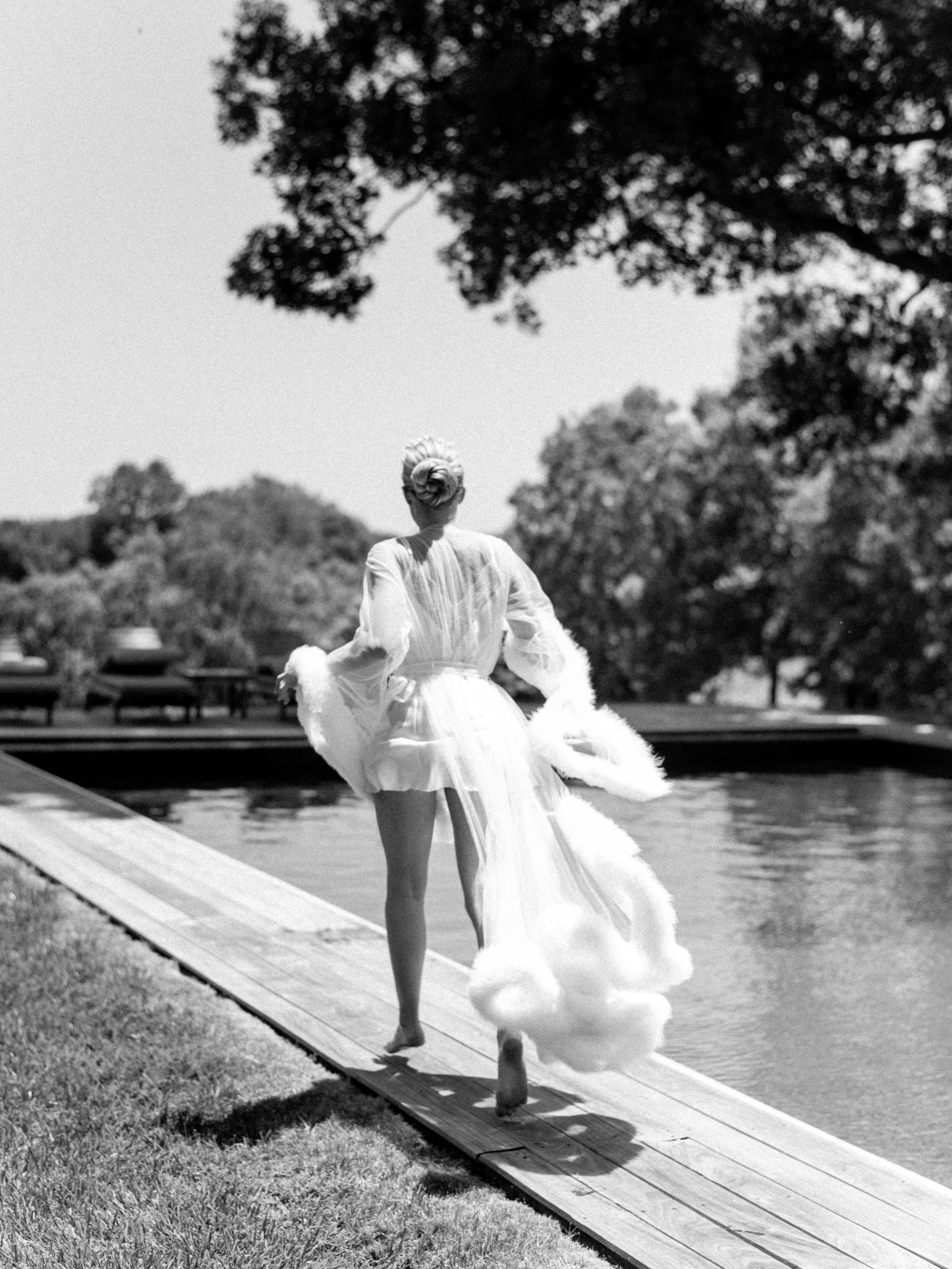 Designer bride her wedding day in Paris Kentucky on Augustus Hill Farm