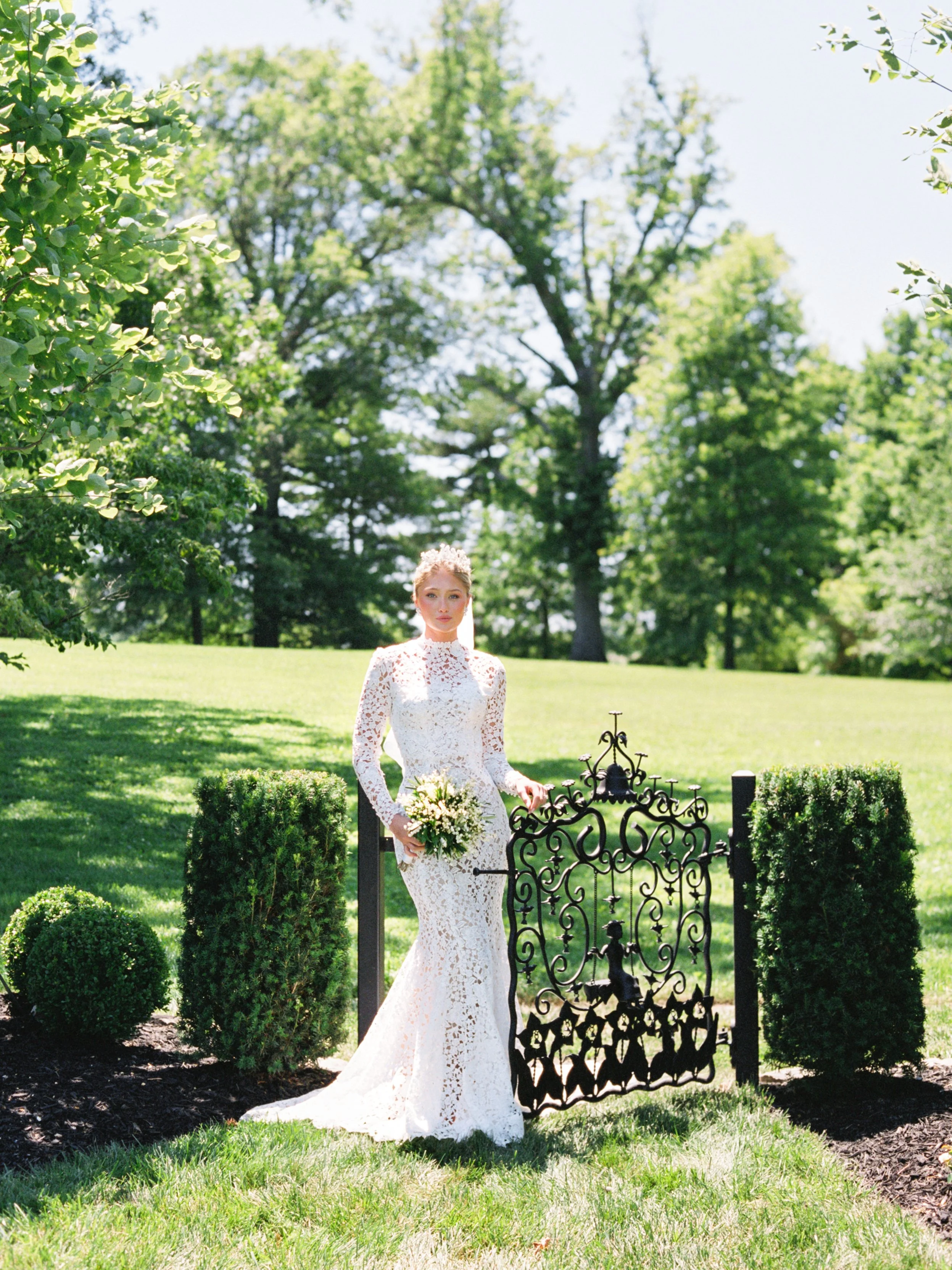 designer wedding dress and bride photo in paris kentucky