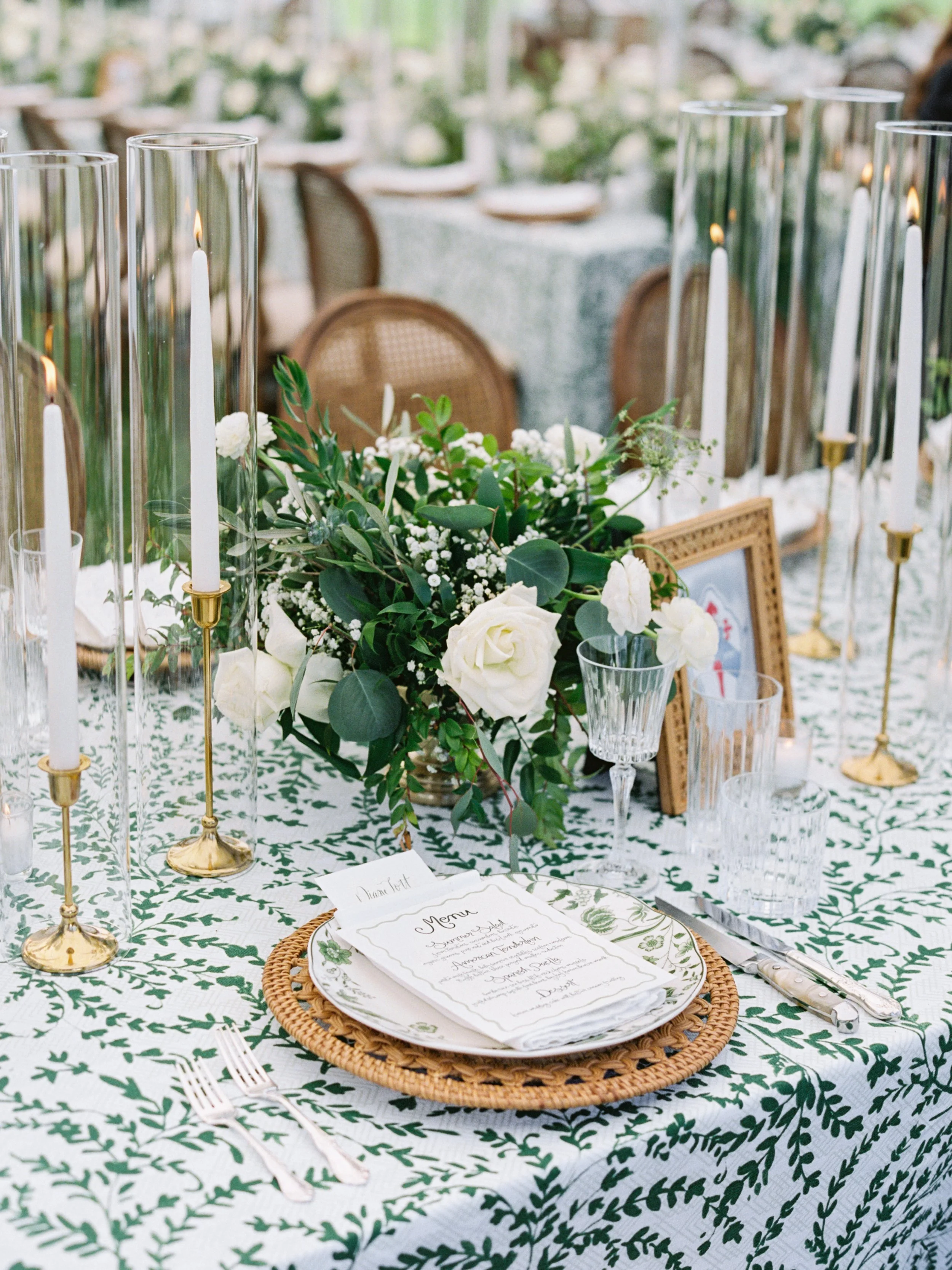 Makers House™ designed wedding place settings in Paris, KY at Augustus Hill Farm - editorial green high end wedding design and planning