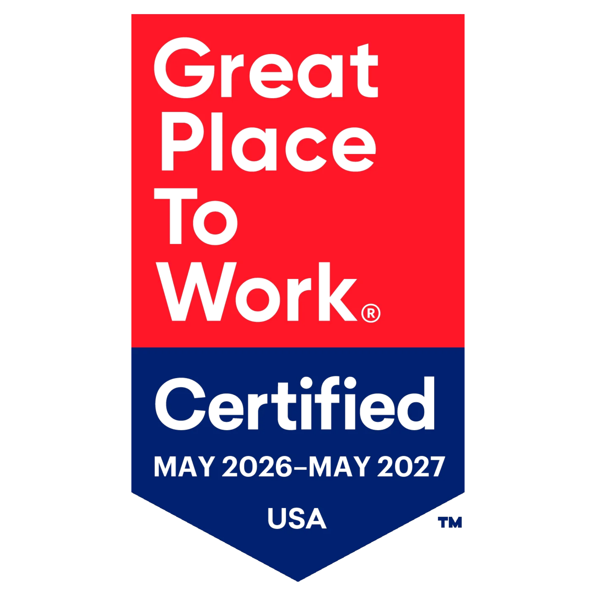 Great Place to Work Certified Logo 2026