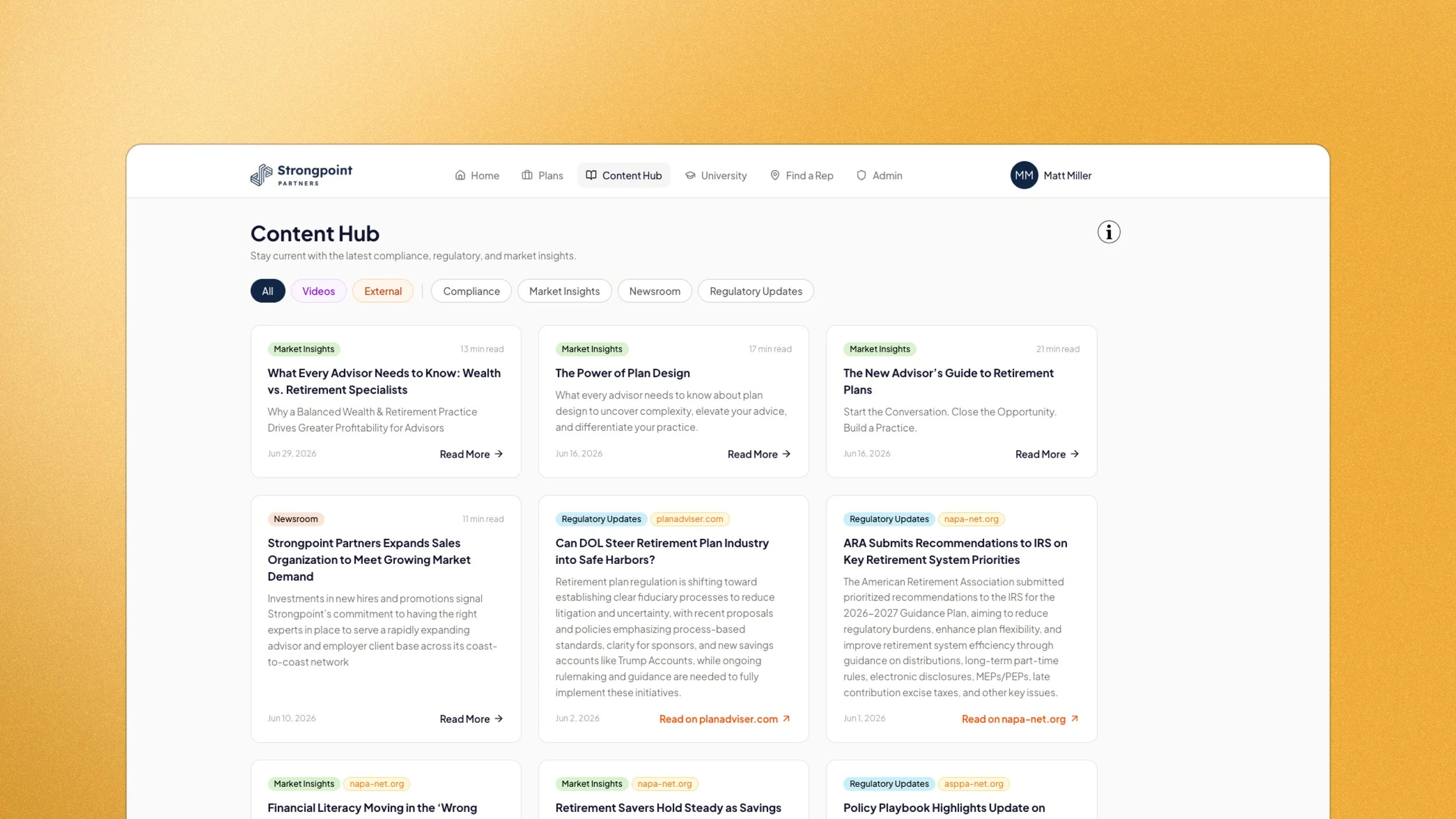 Strongpoint's AGL Content Hub