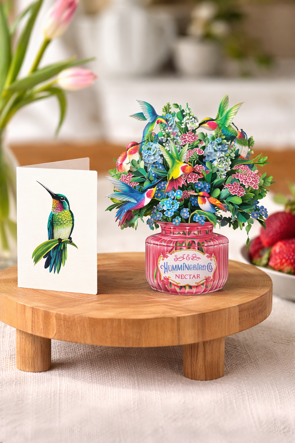 Freshcut Paper Mini Hummingbird Oasis Pop-Up Card